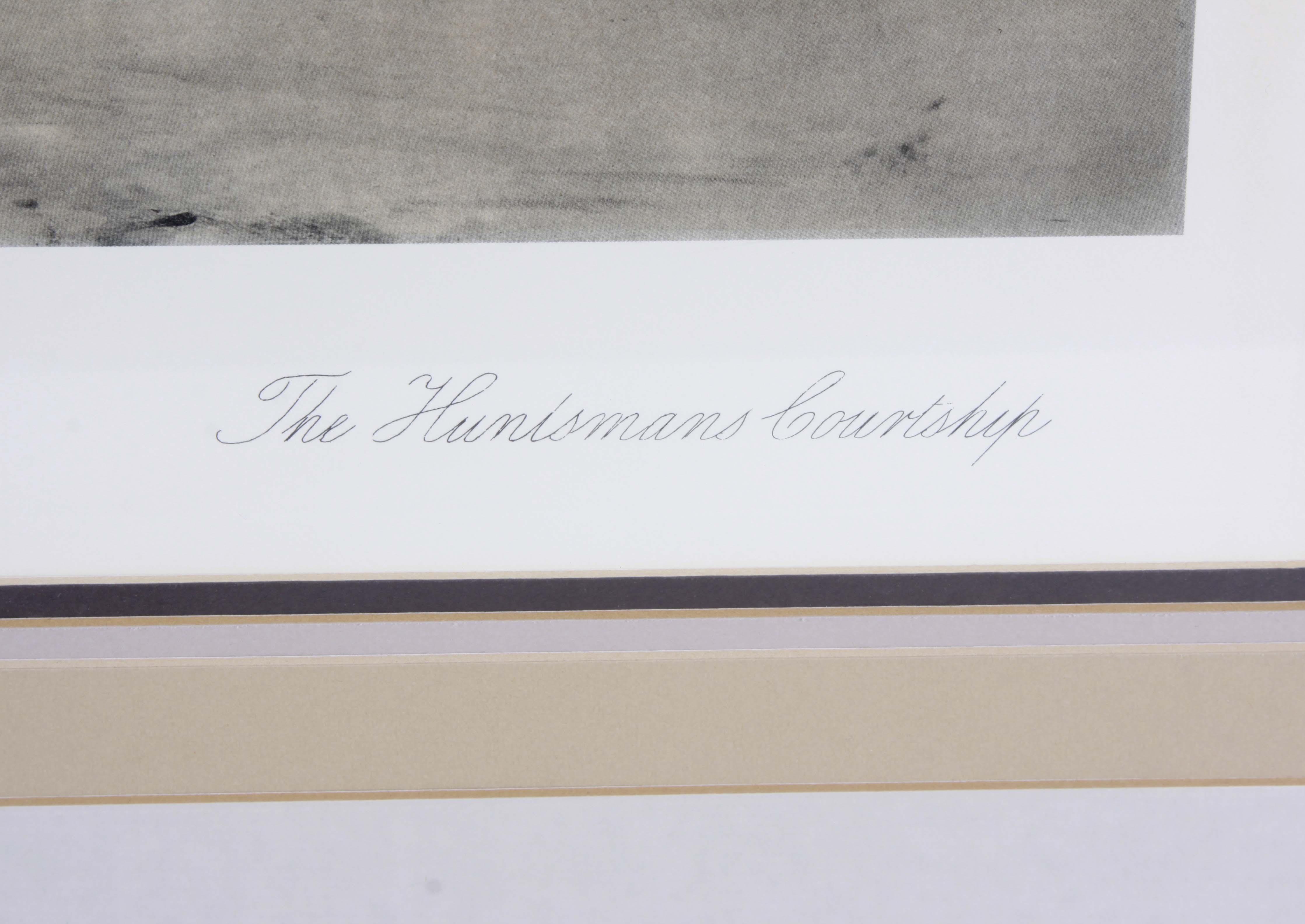 S. E. Waller Offset Lithograph "The Huntsmans Courtship"