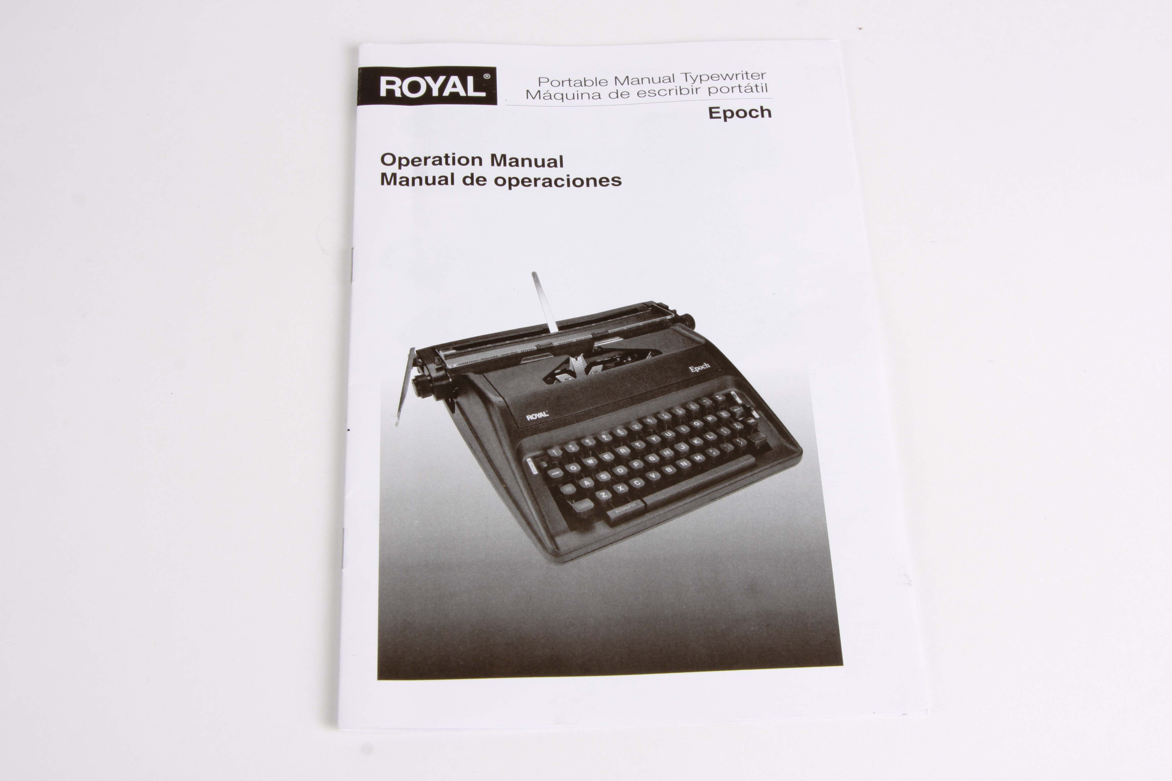 Royal Epoch Portable Manual Typewriter and Case