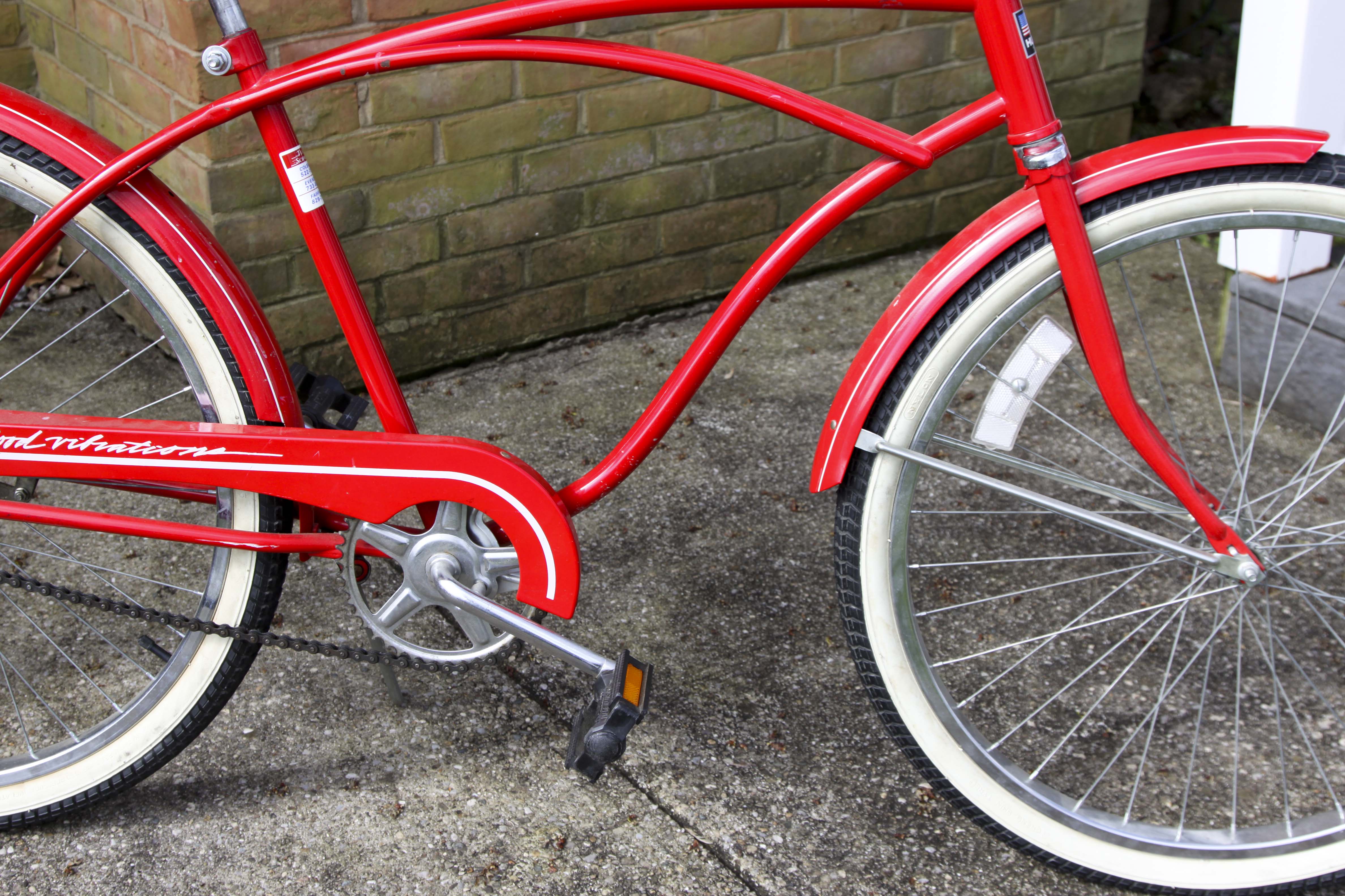 Red Huffy Good Vibrations Bike