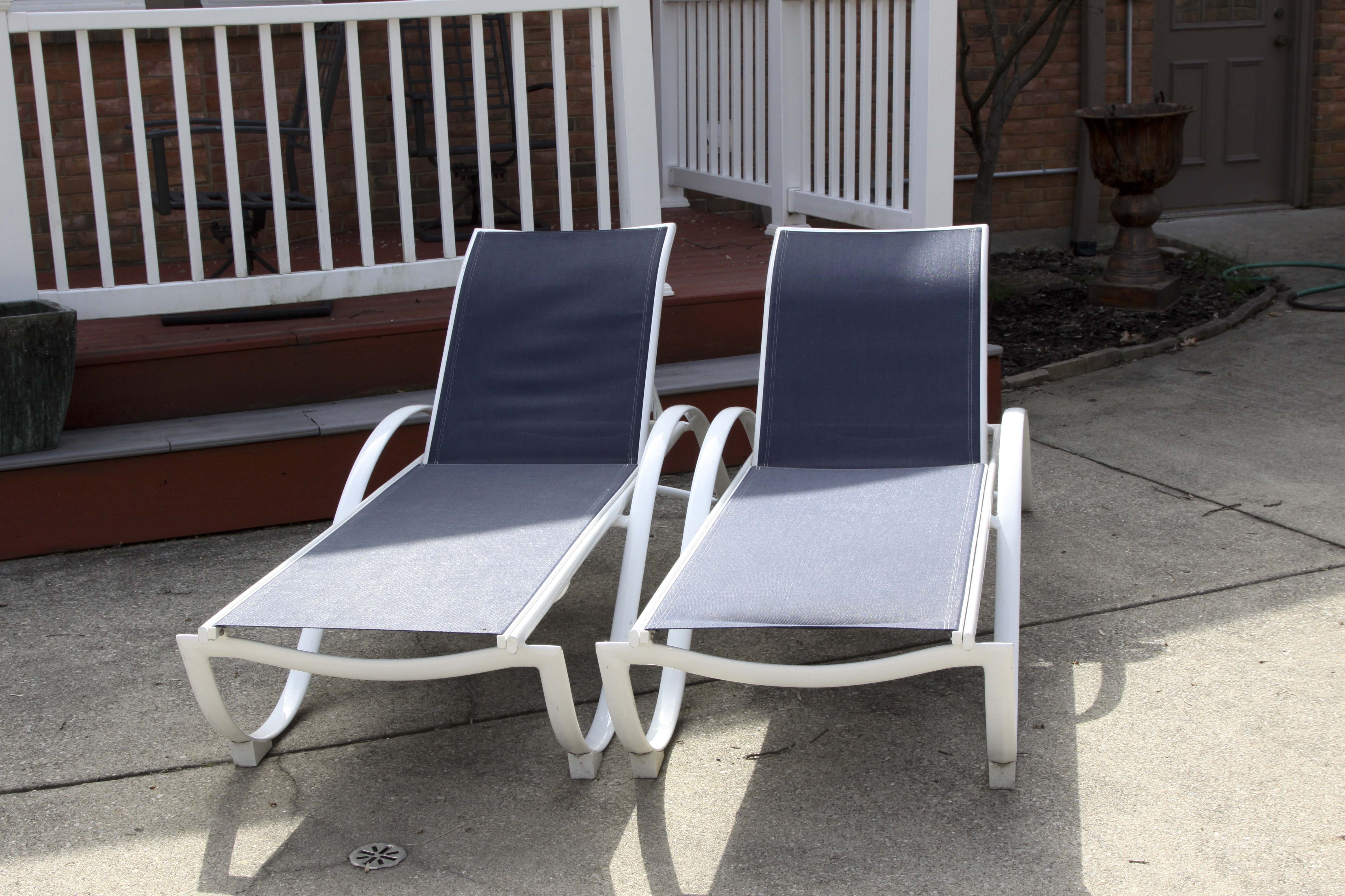 A Pair of Patio Lounge Chairs