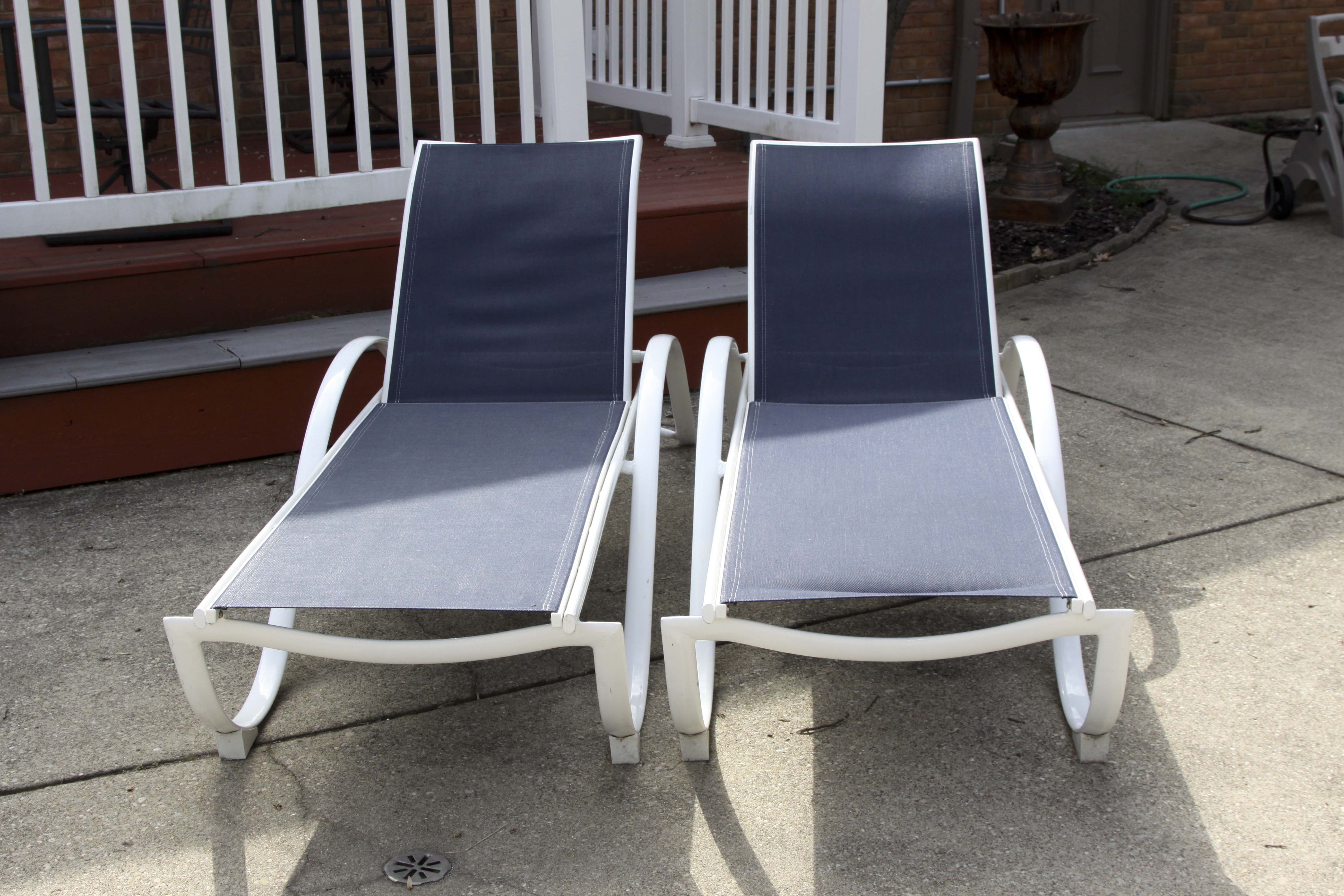 A Pair of Patio Lounge Chairs