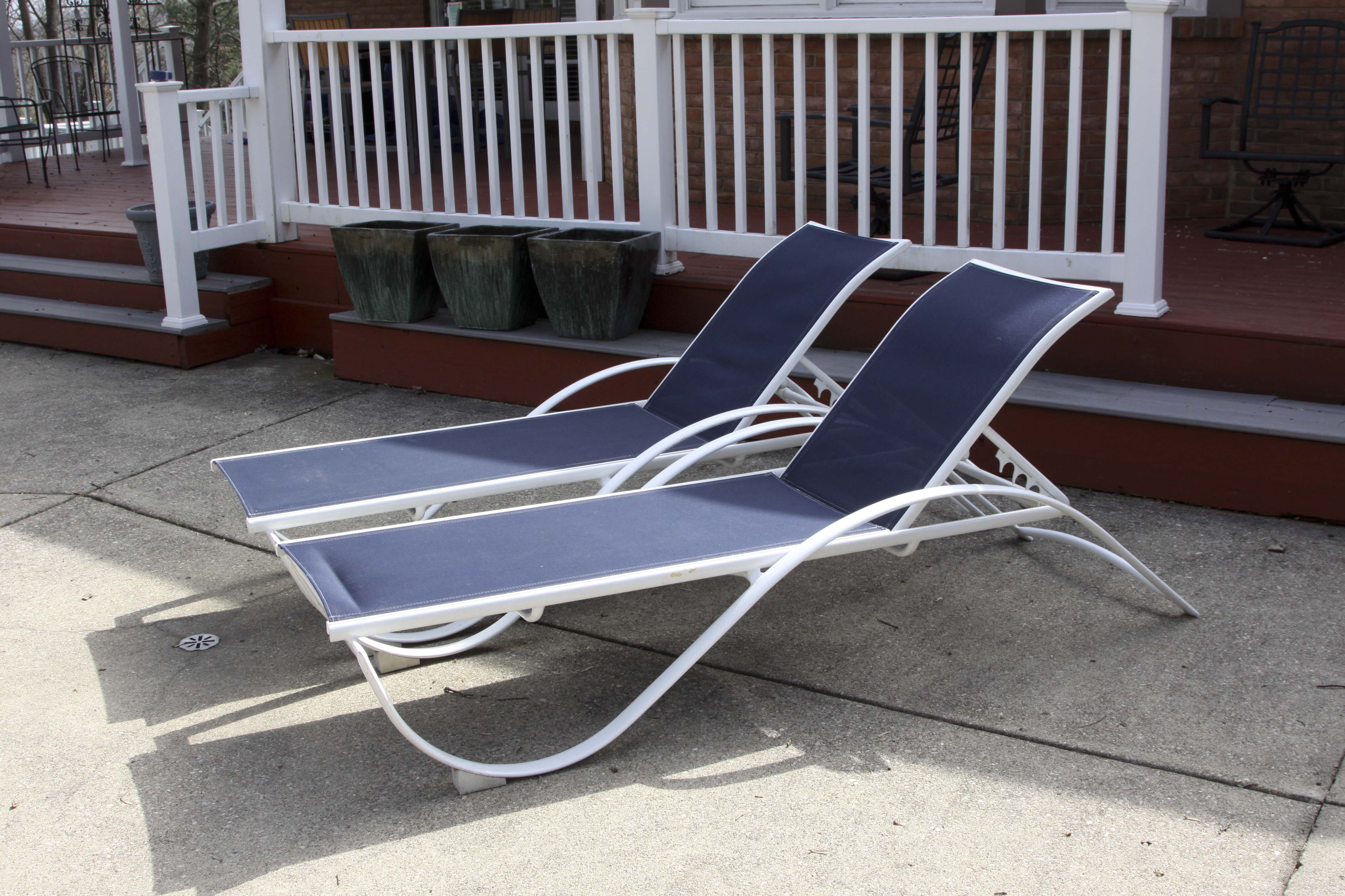 A Pair of Patio Lounge Chairs