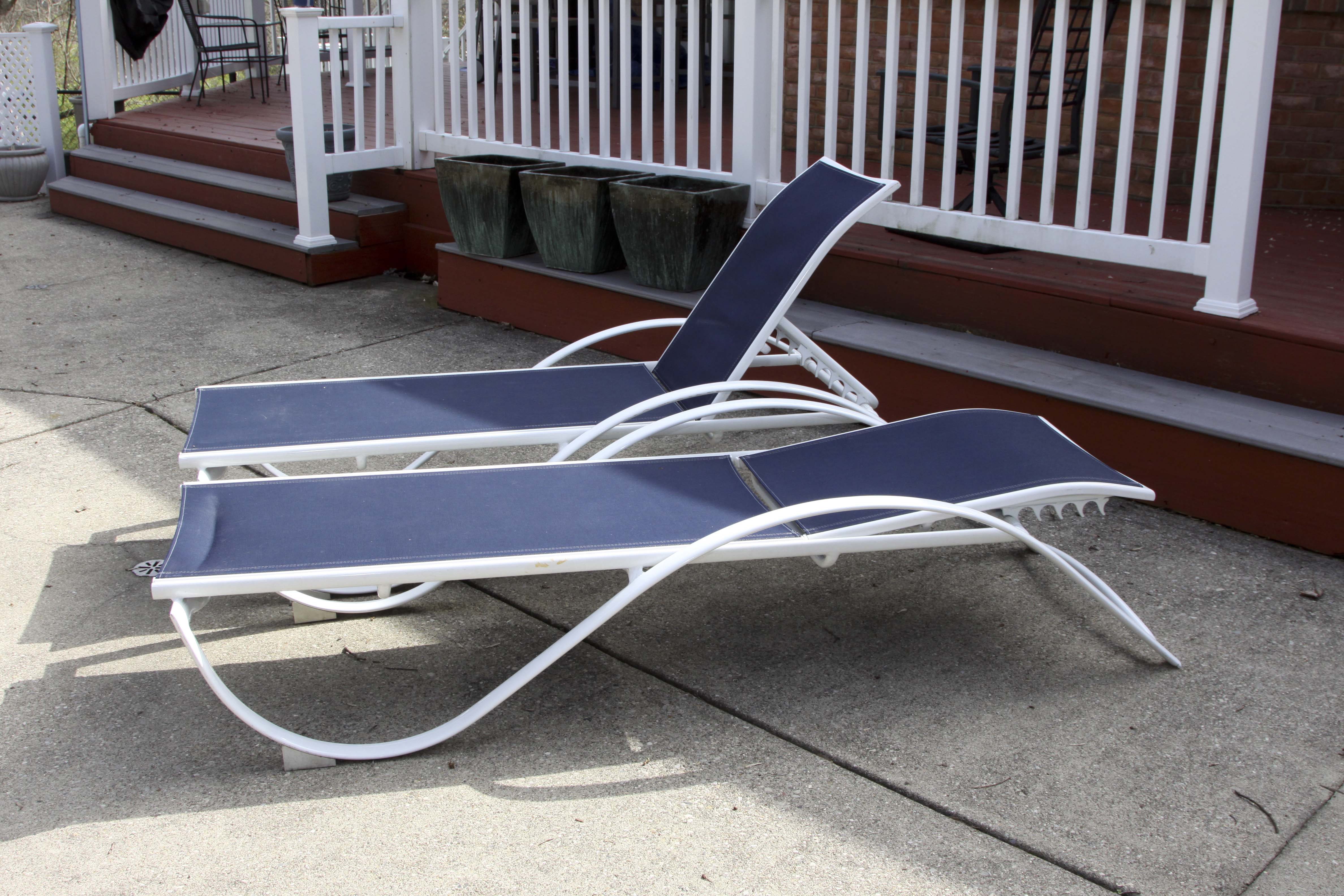 A Pair of Patio Lounge Chairs
