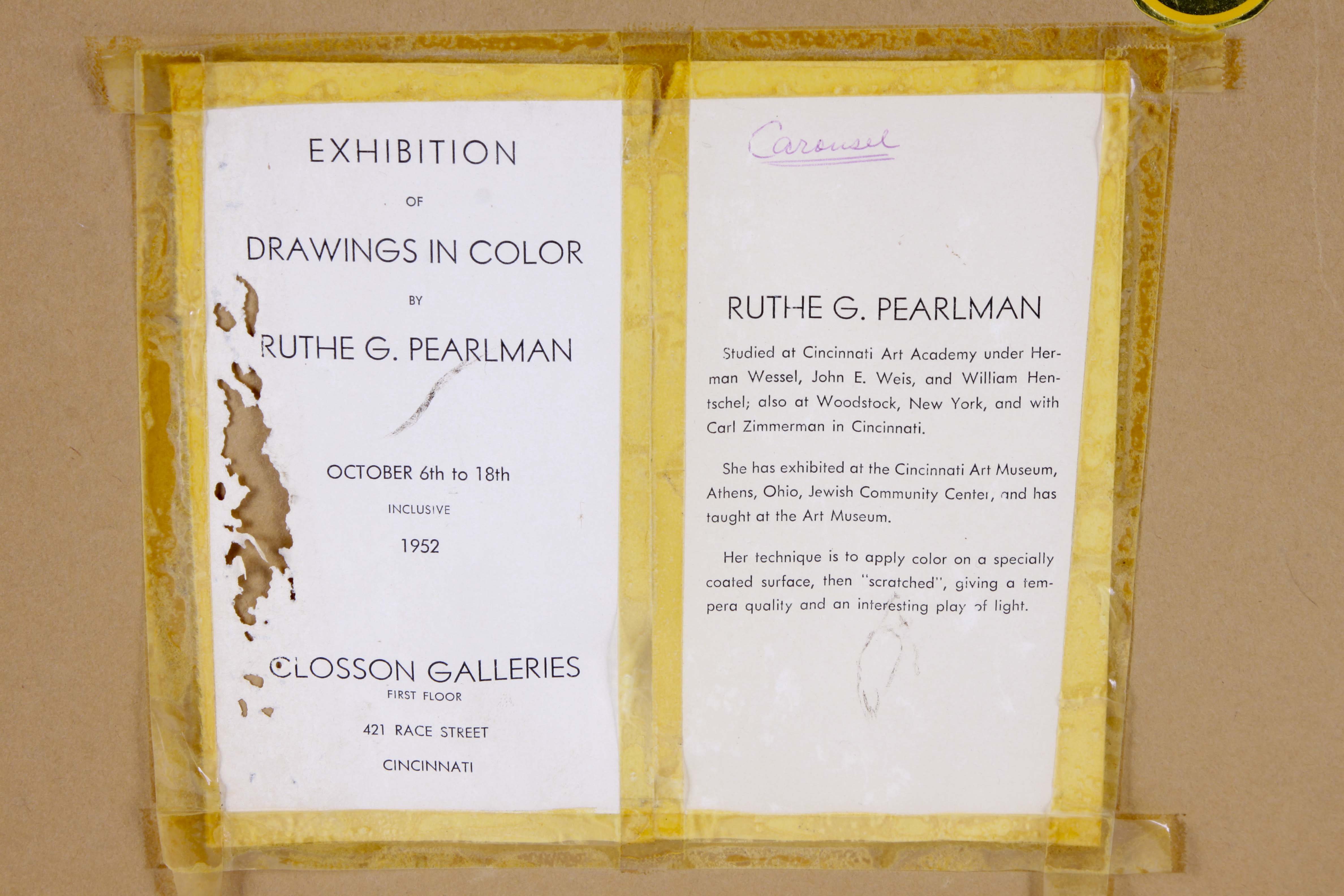 Ruthe G. Pearlman Original Mixed Media Artwork