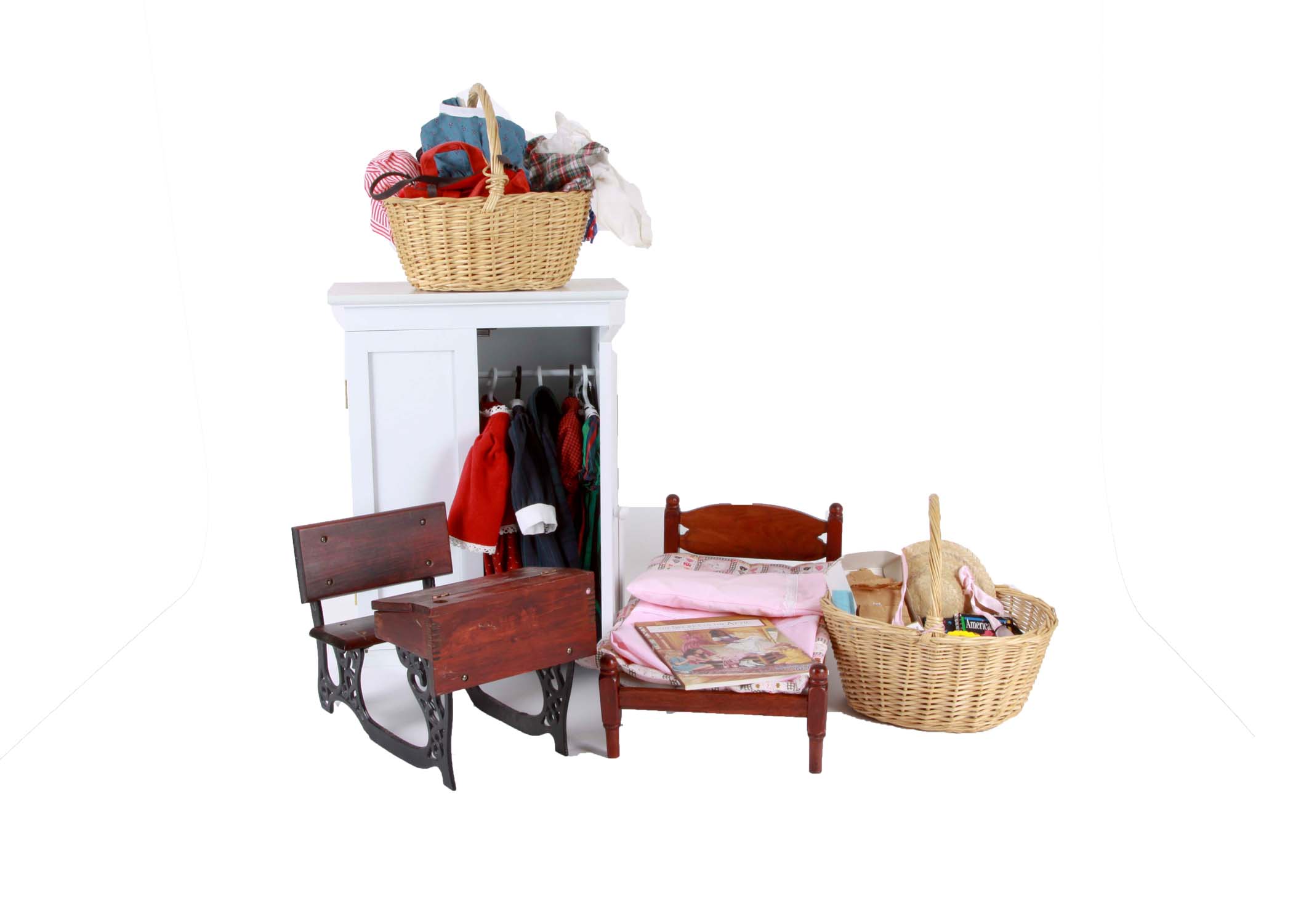 Collection of American Girl Doll Furniture and Clothing Accessories