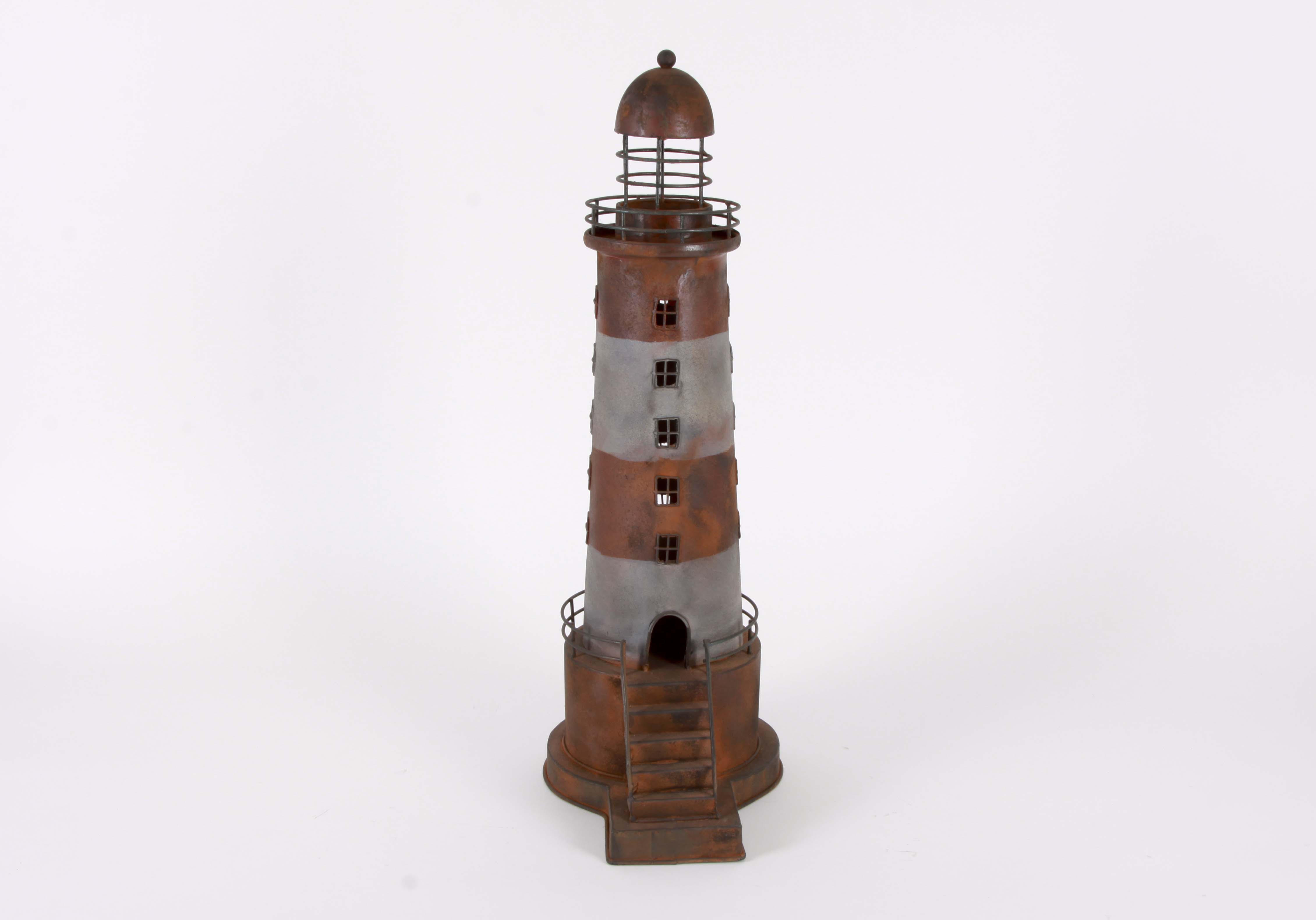 Decorative Rustic Metal Lighthouse