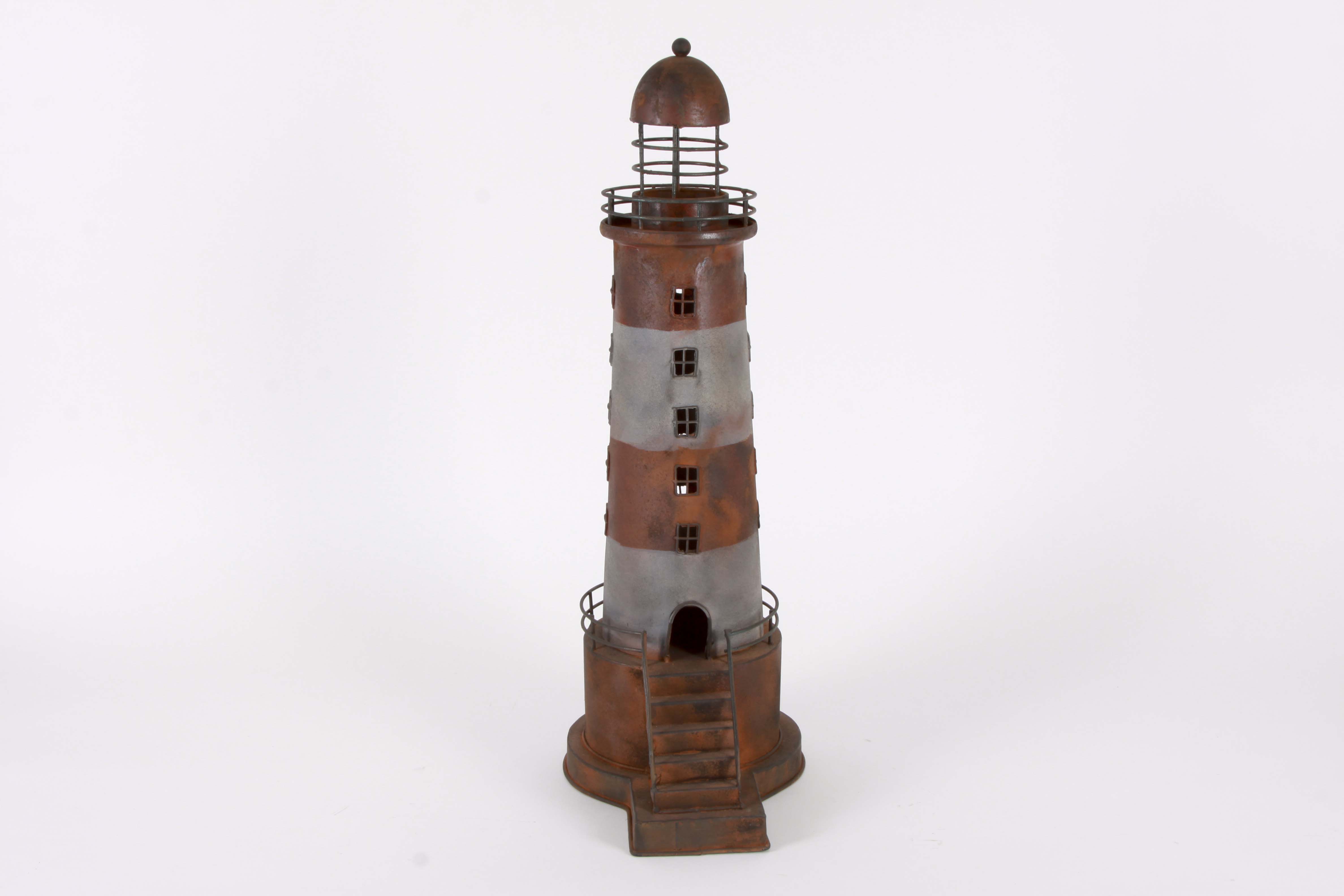 Decorative Rustic Metal Lighthouse
