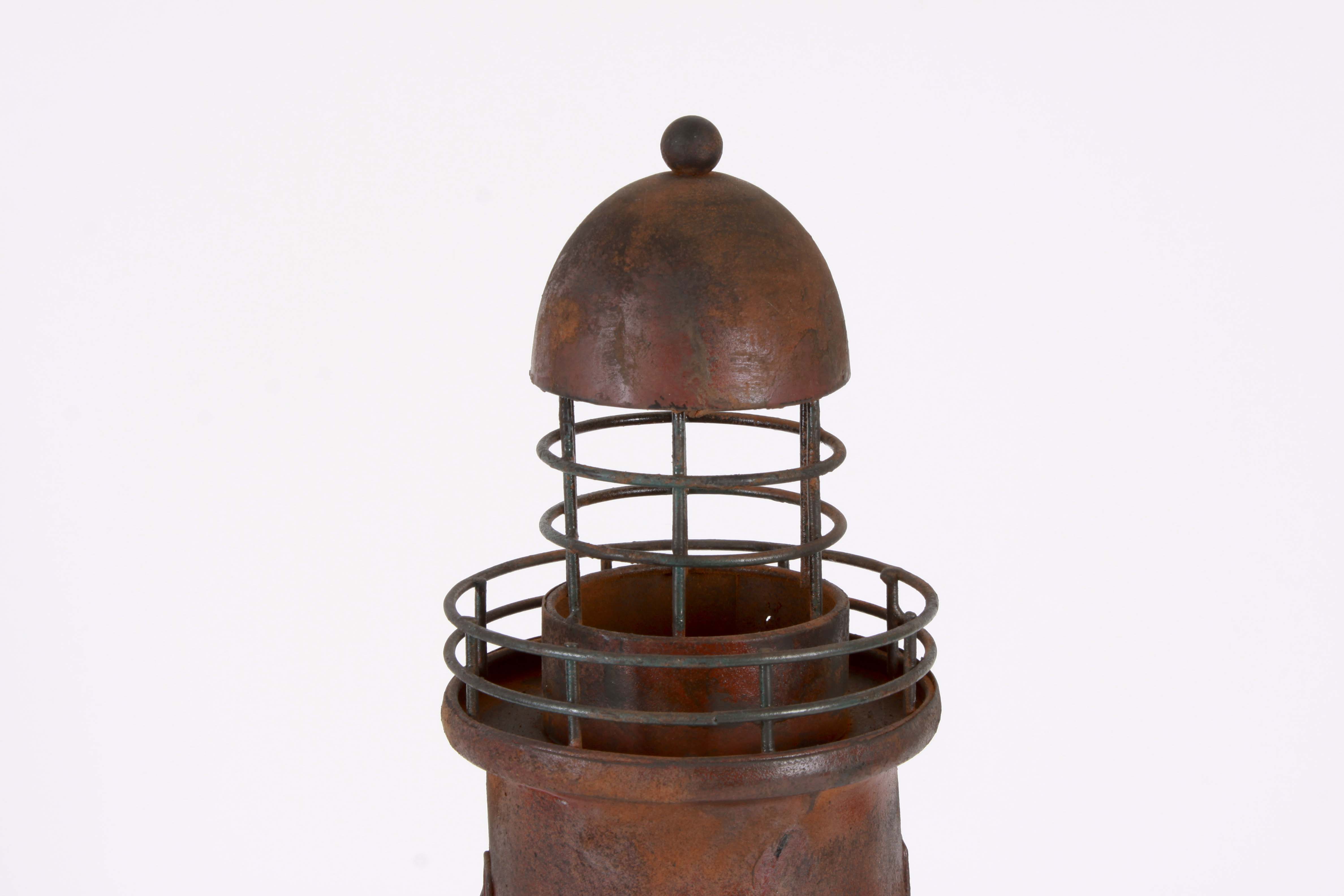 Decorative Rustic Metal Lighthouse