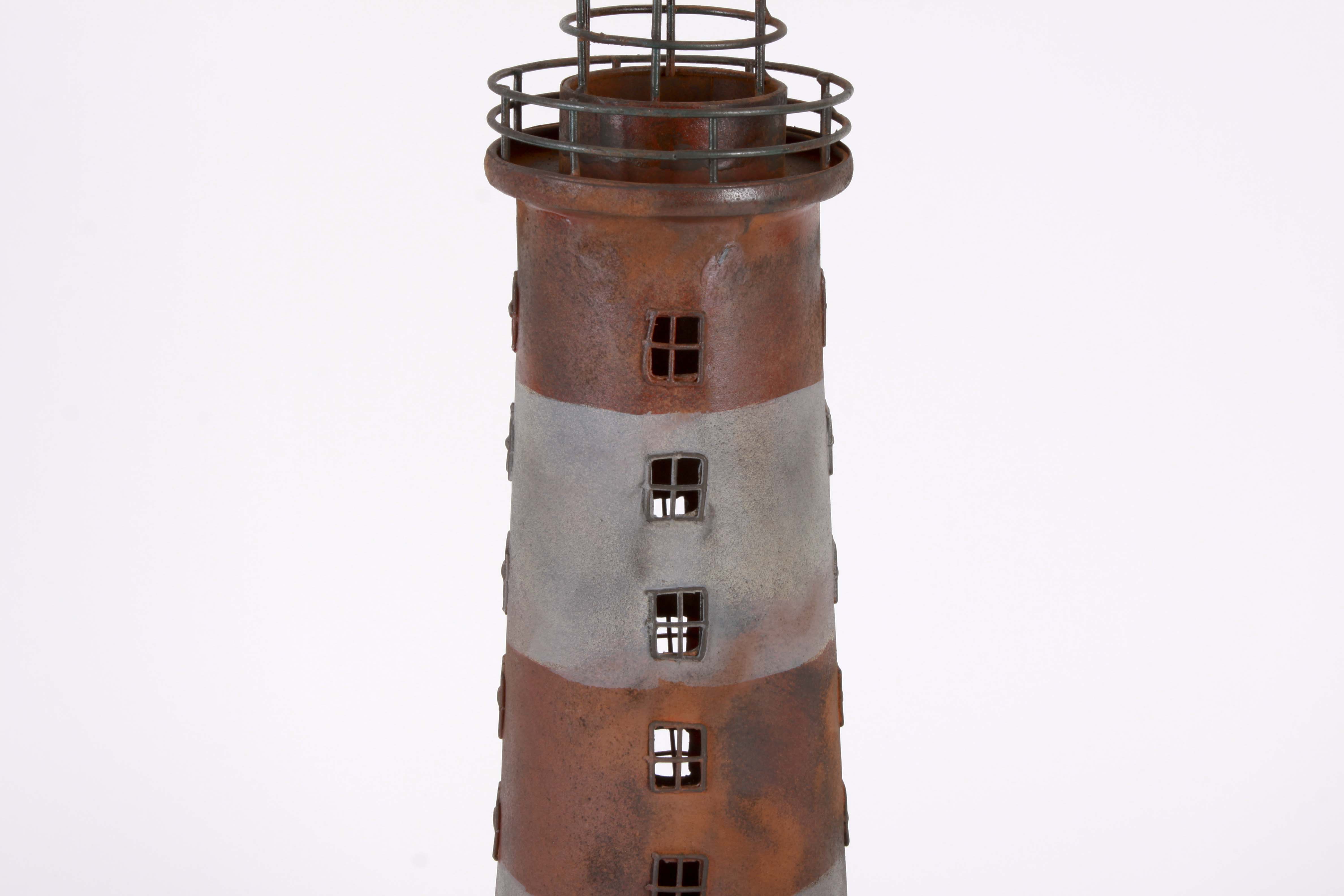Decorative Rustic Metal Lighthouse