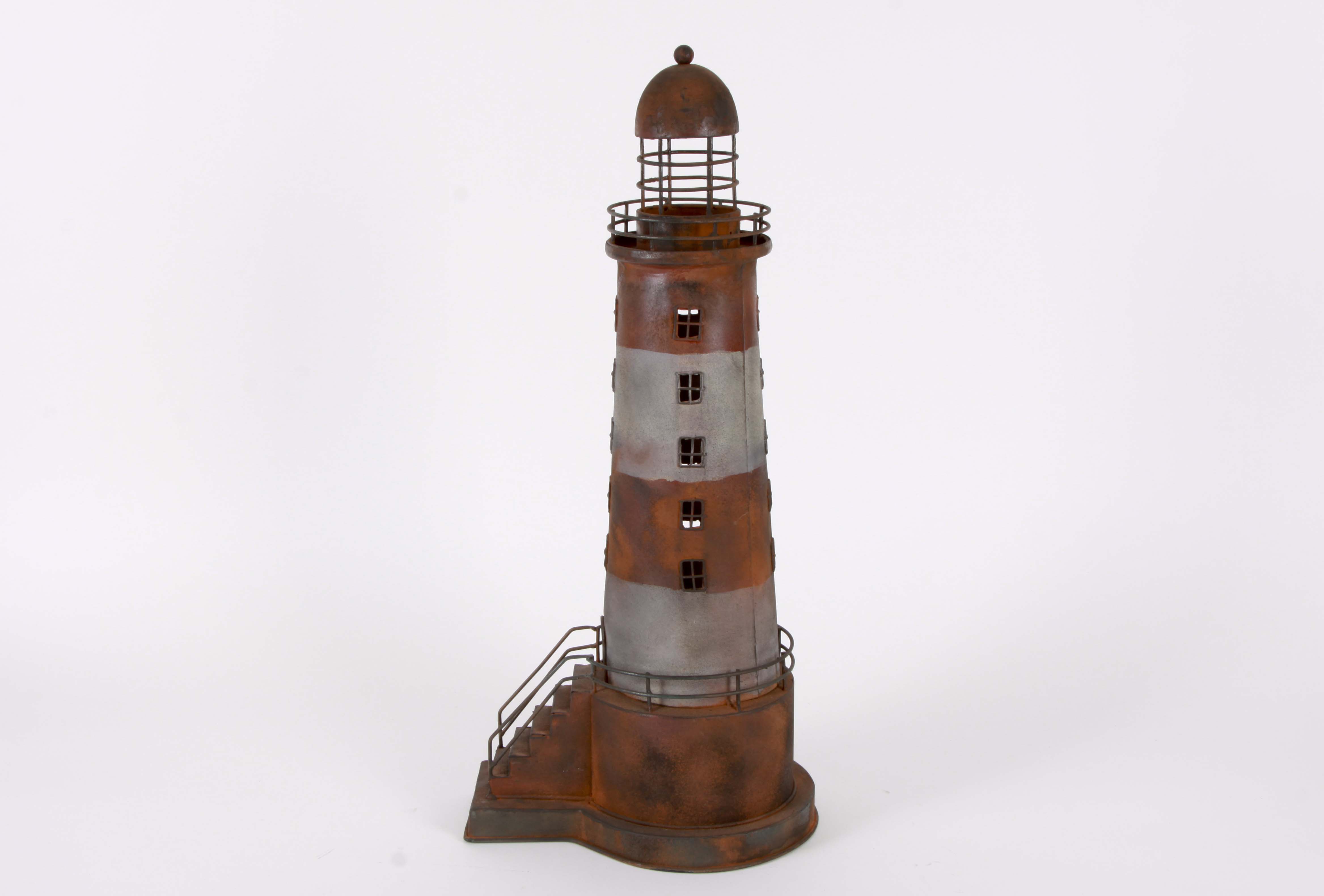 Decorative Rustic Metal Lighthouse