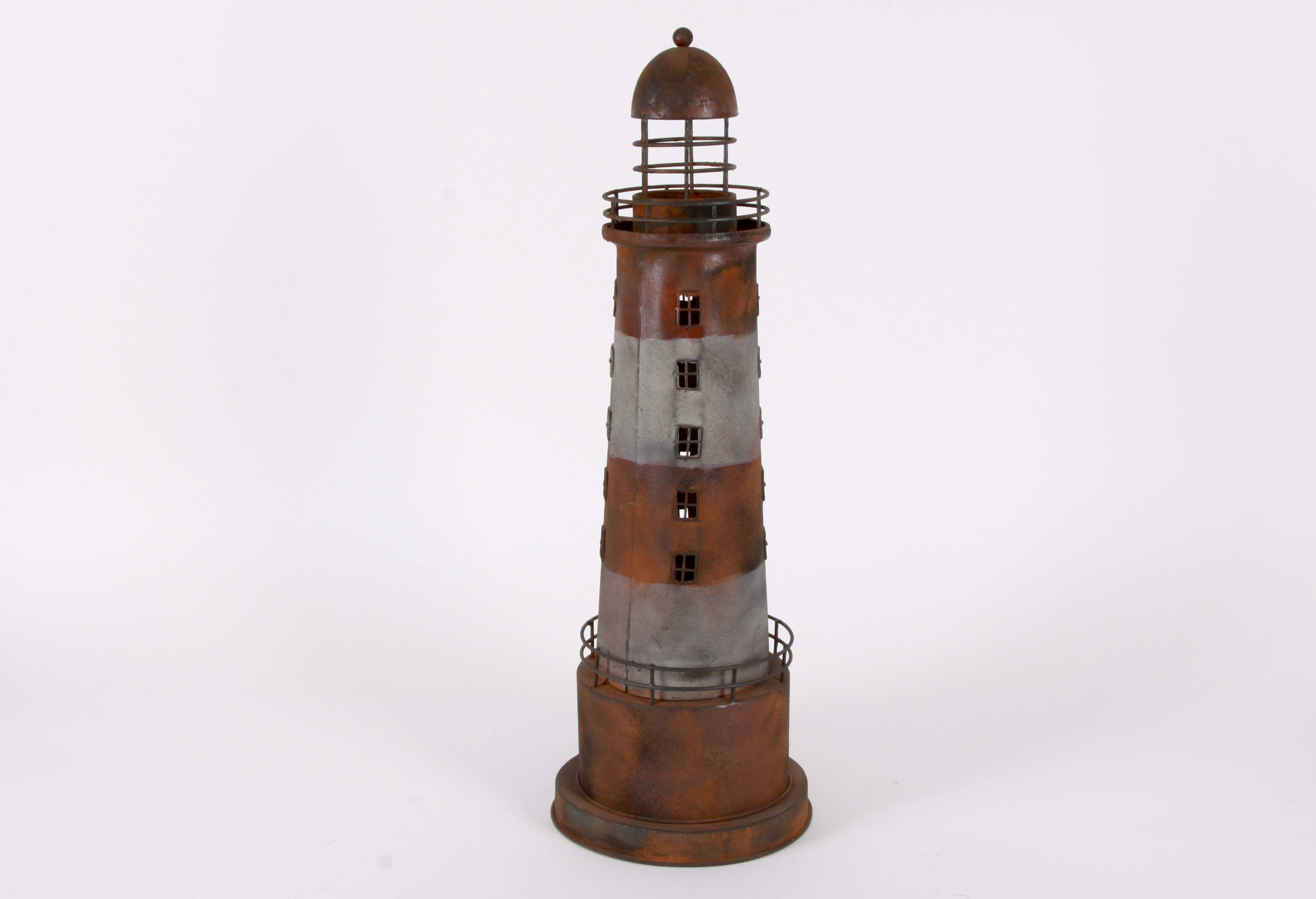 Decorative Rustic Metal Lighthouse