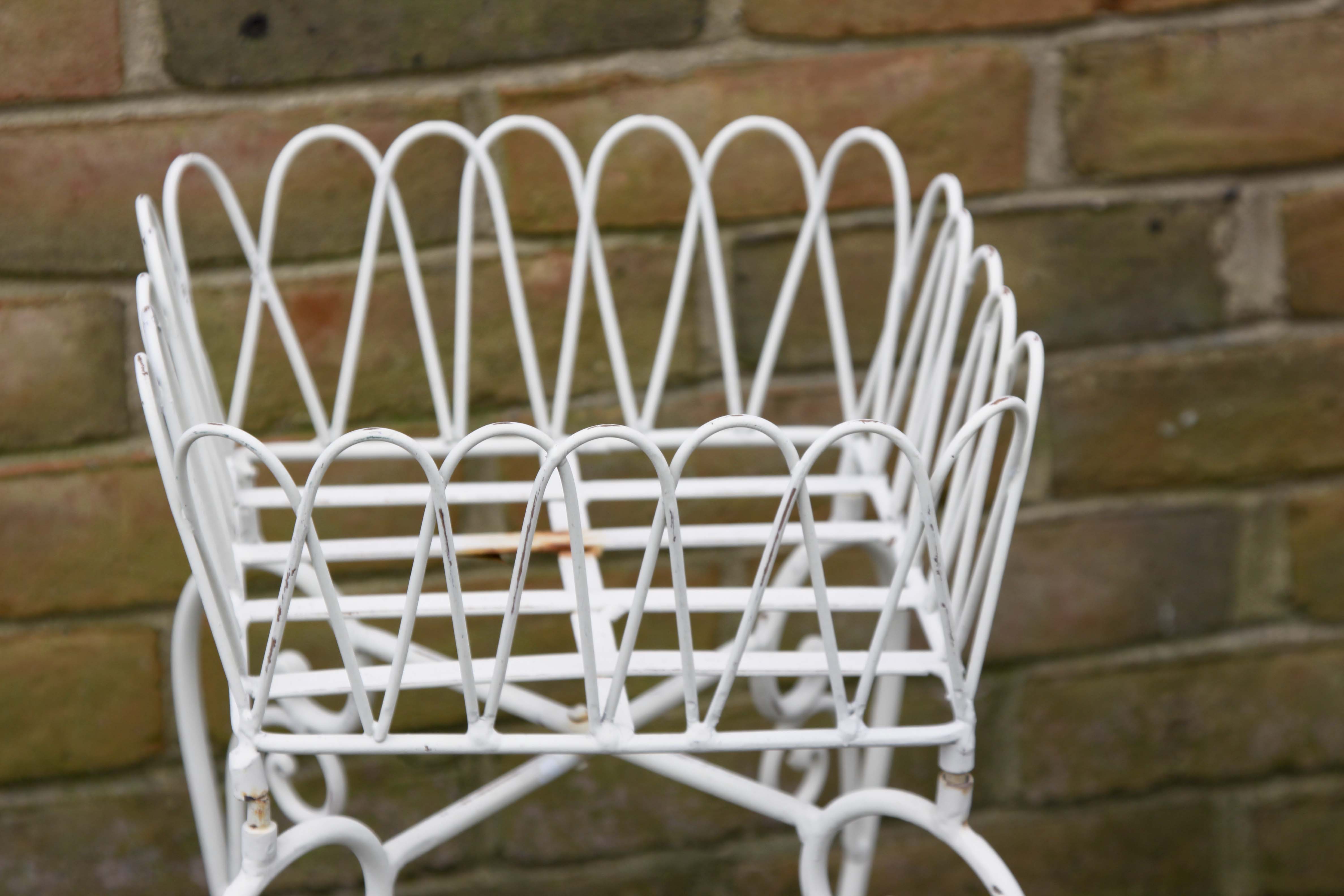 A Set of Off White Plant Stands.