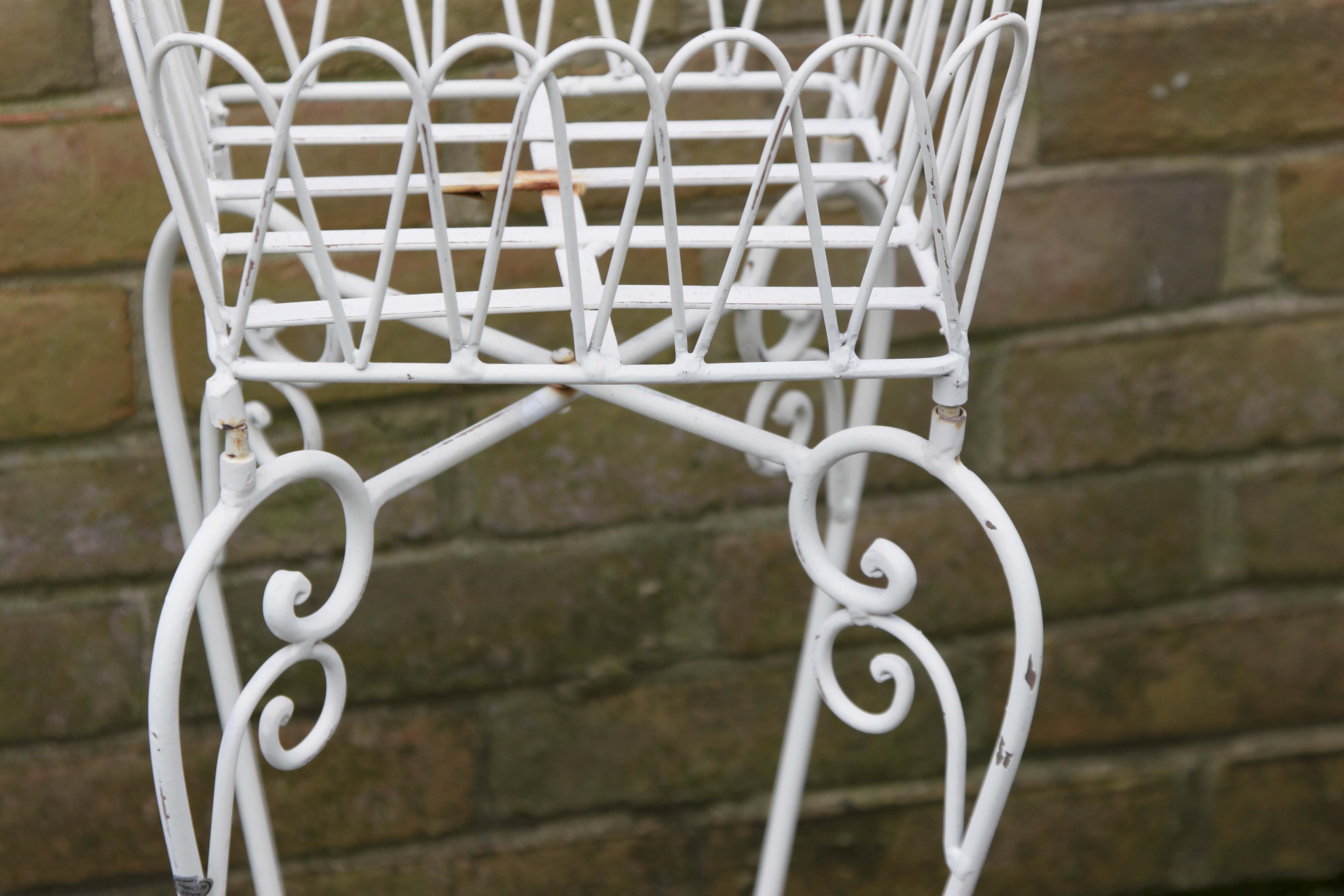 A Set of Off White Plant Stands.