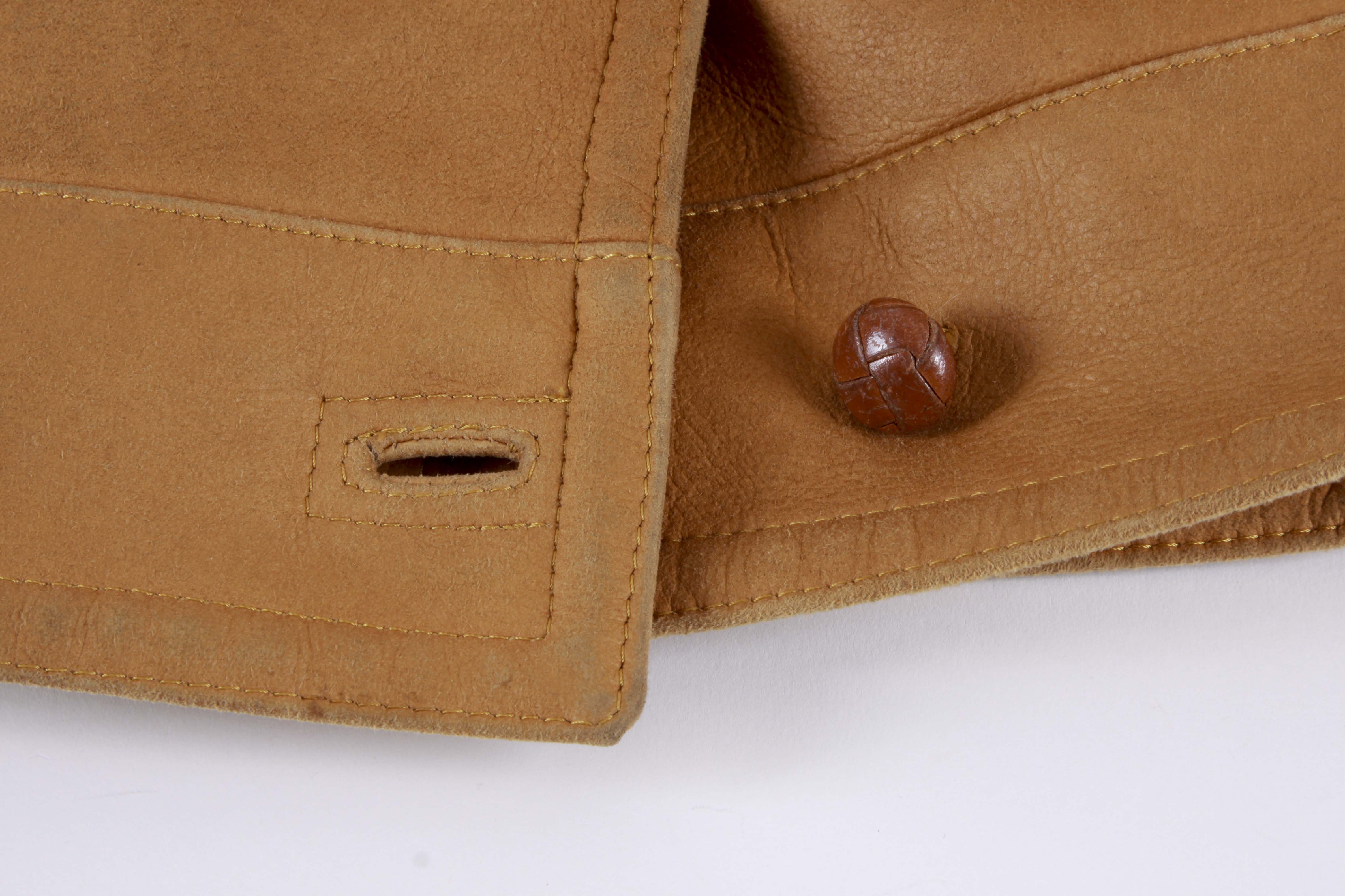 Searie Blatt Light Brown Leather Shearling Coat