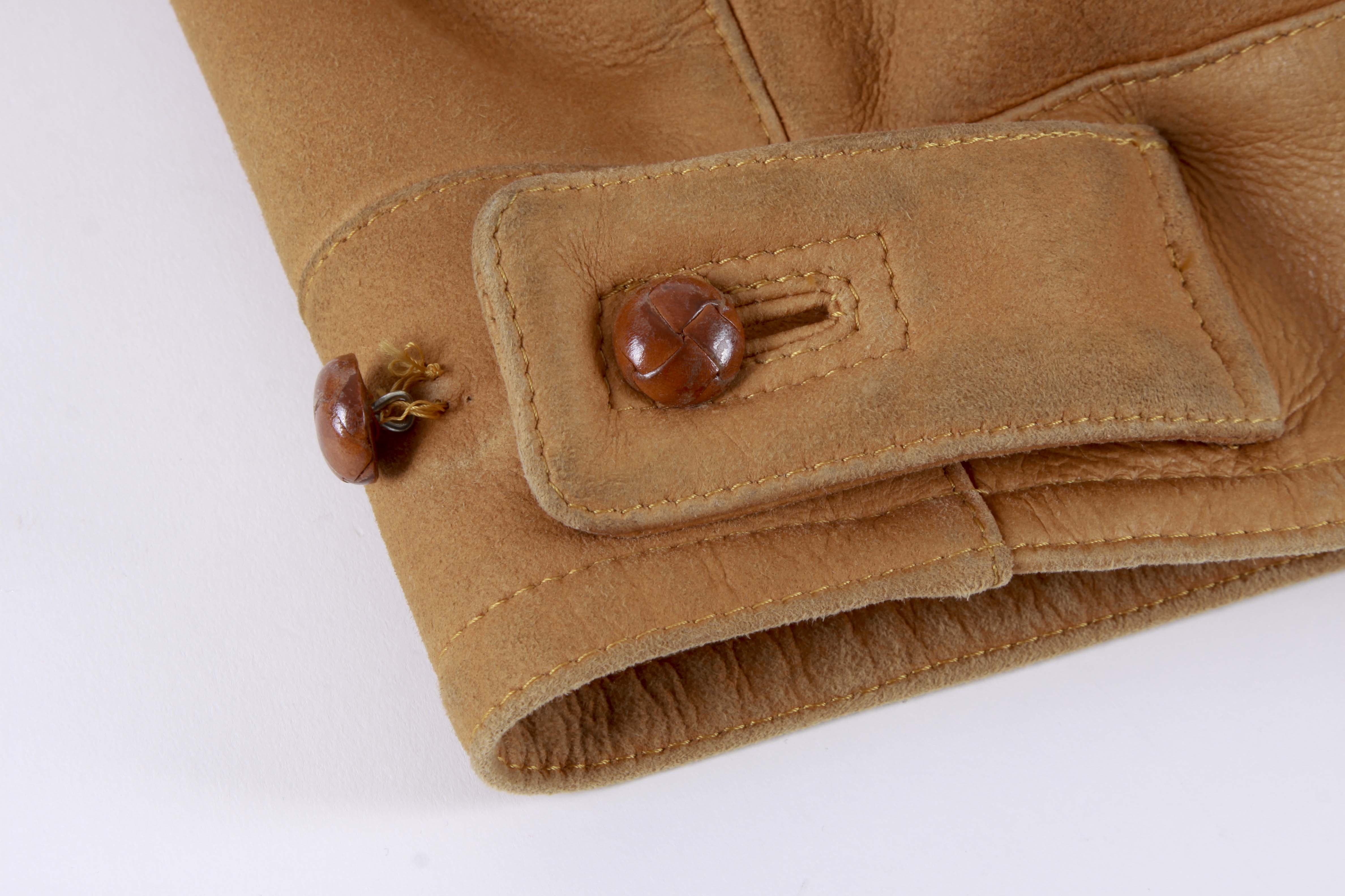 Searie Blatt Light Brown Leather Shearling Coat