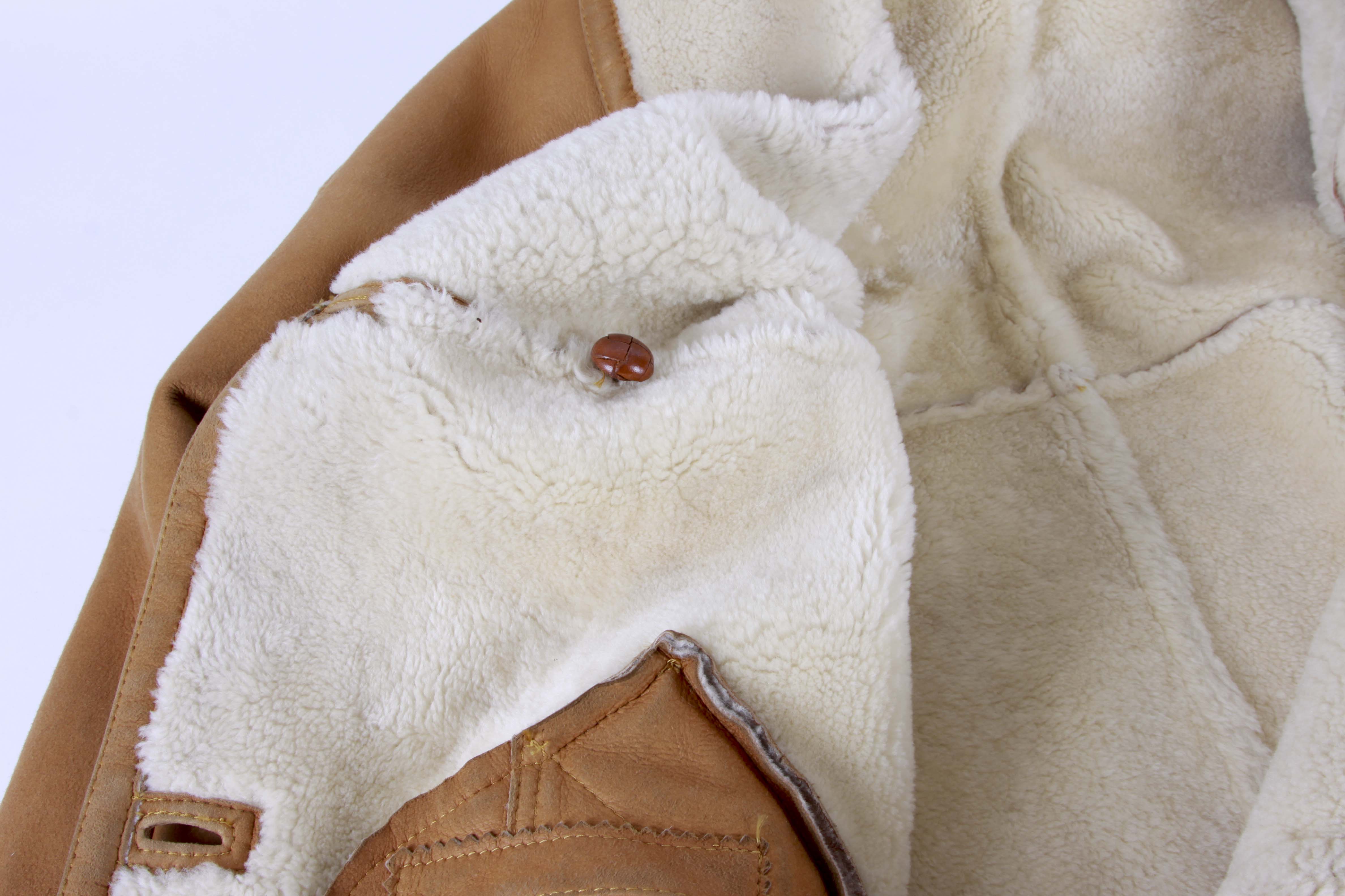 Searie Blatt Light Brown Leather Shearling Coat