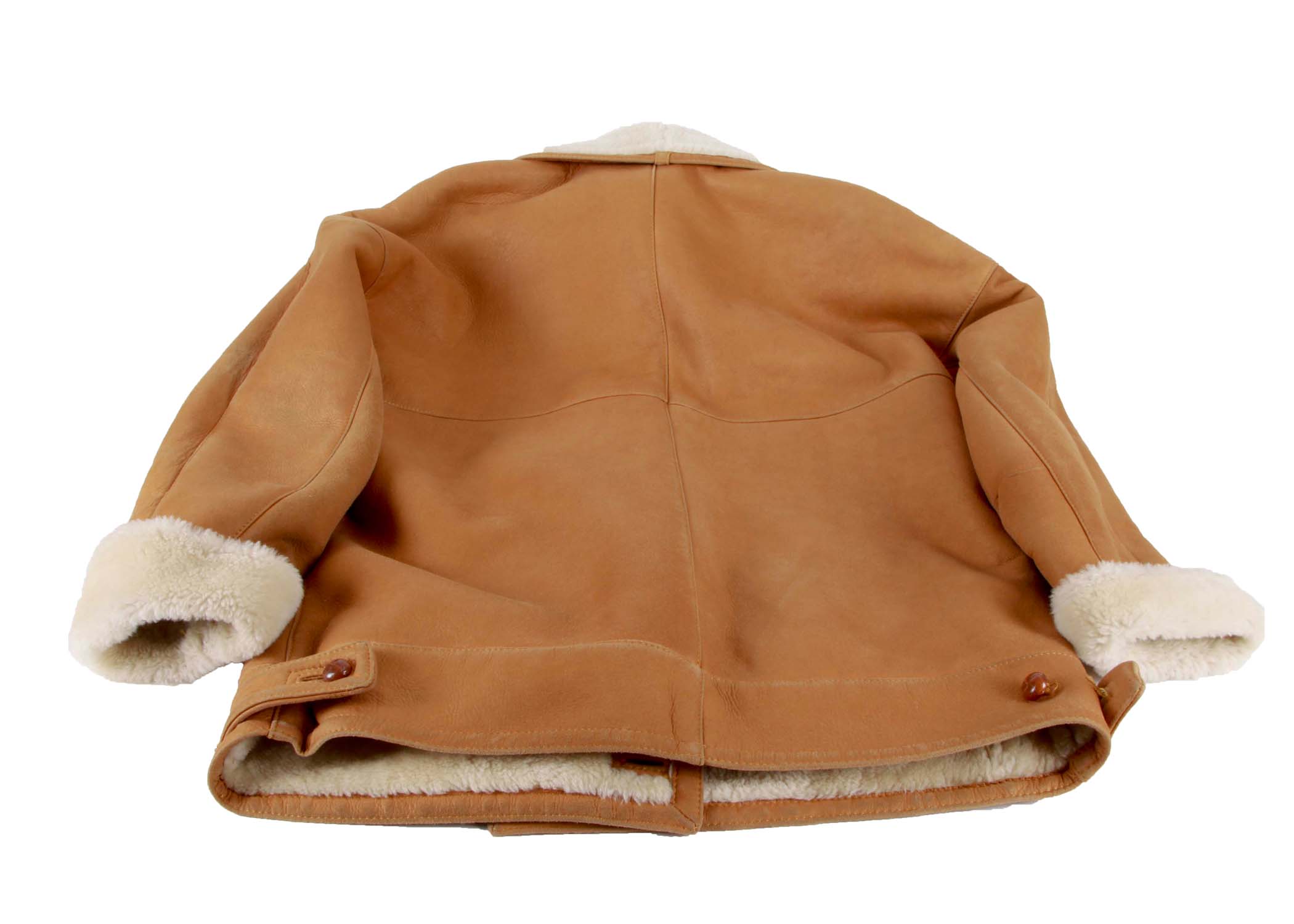 Searie Blatt Light Brown Leather Shearling Coat