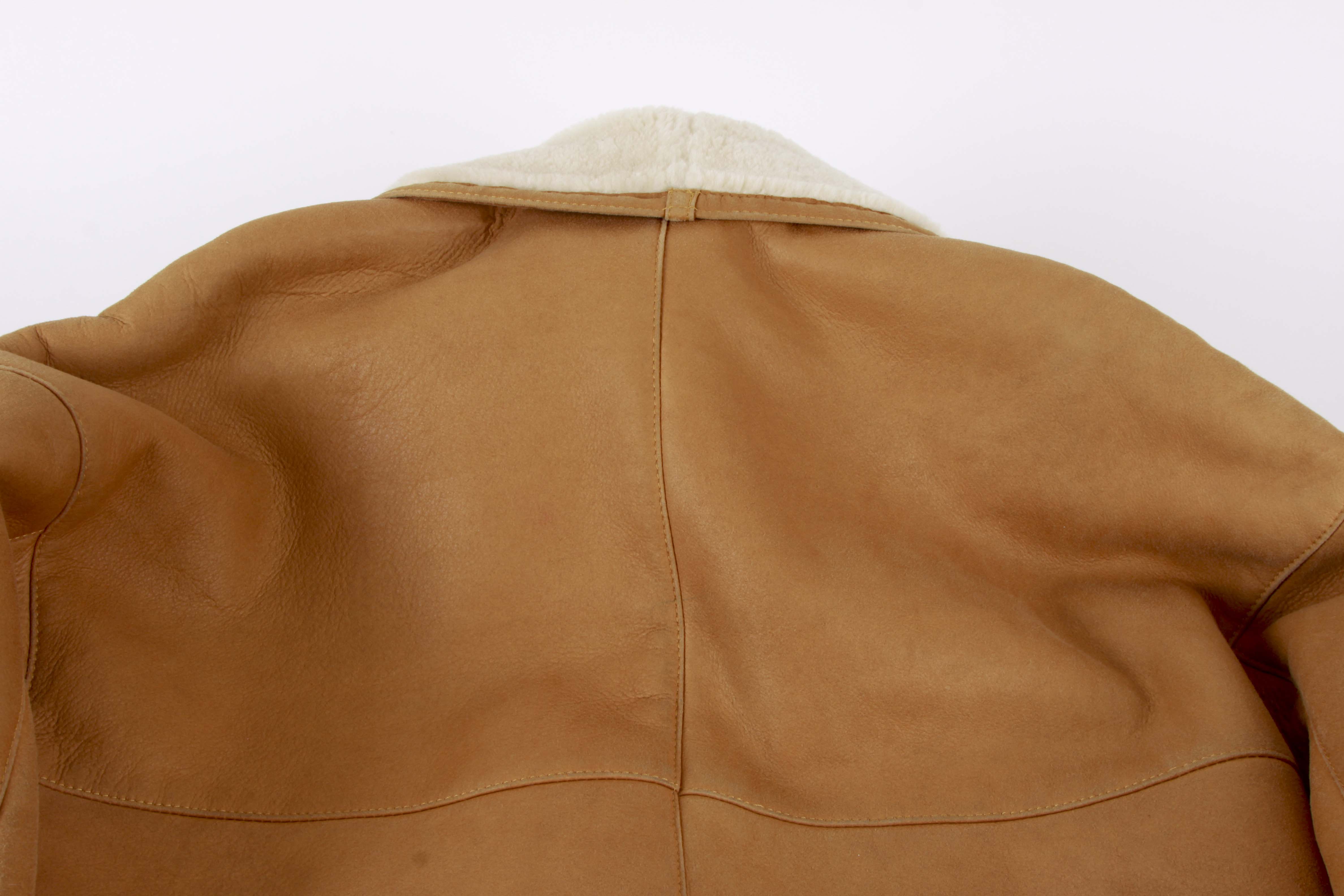 Searie Blatt Light Brown Leather Shearling Coat