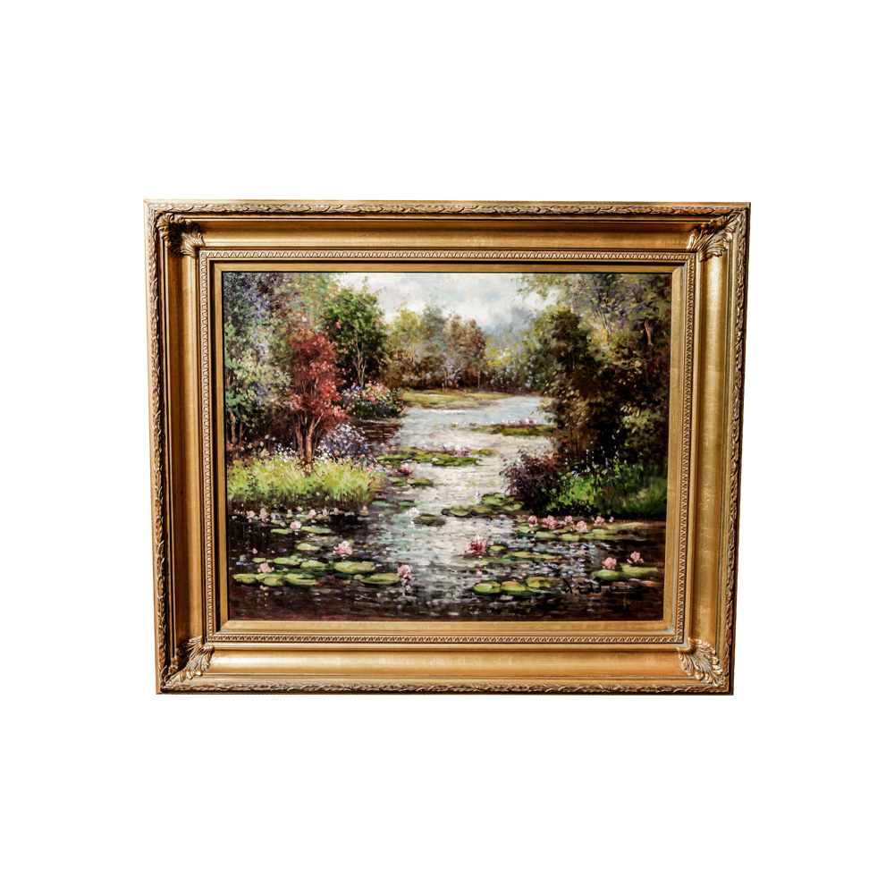 W. Eddie Oil on Canvas Landscape