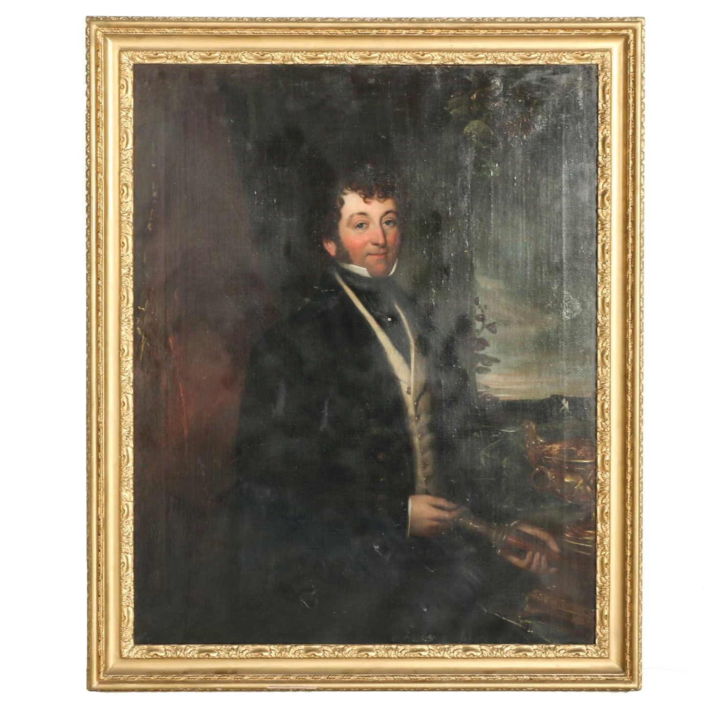 19th Century British Oil on Canvas Portrait of a Man