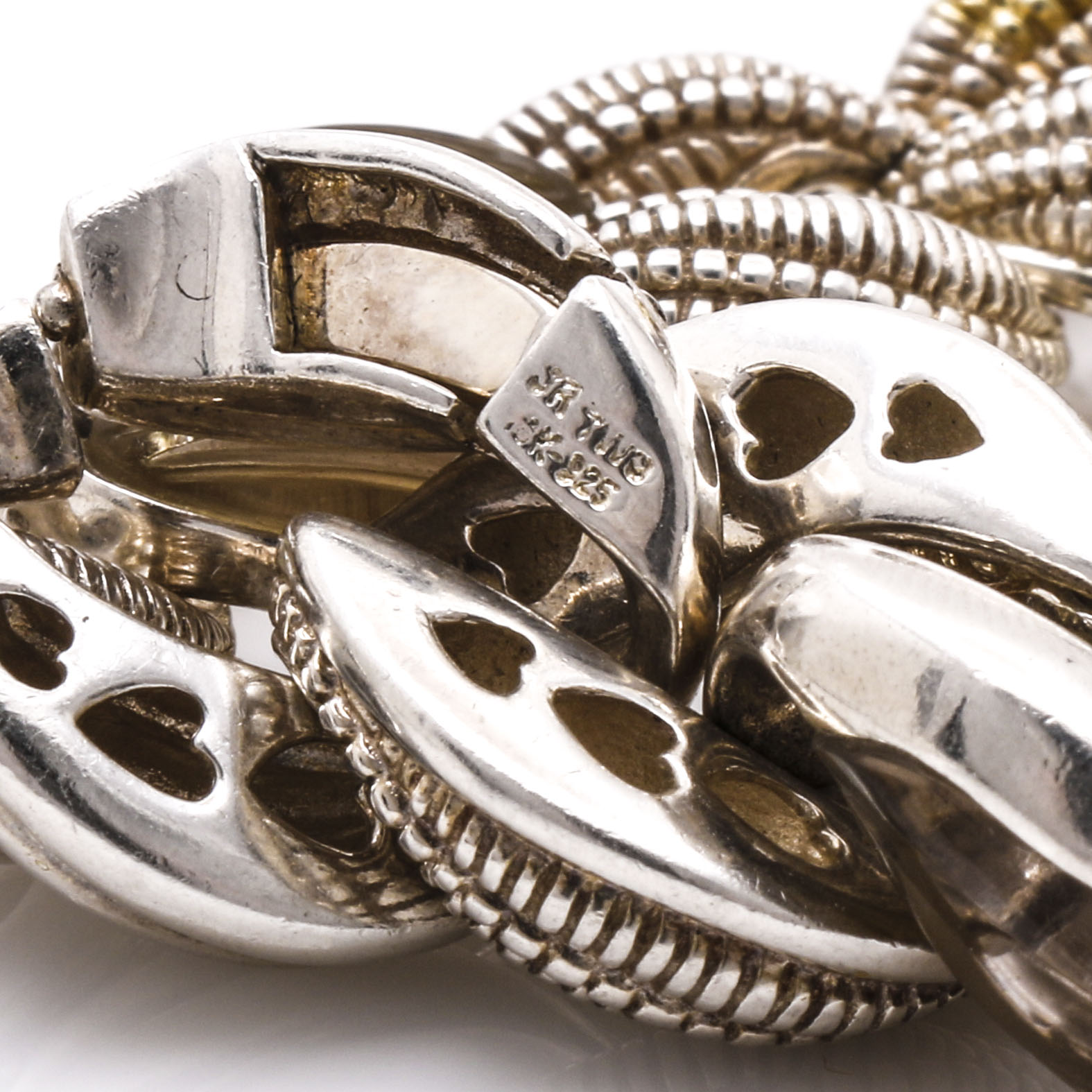 Judith Ripka Sterling Silver Diamond and Quartz Bracelet