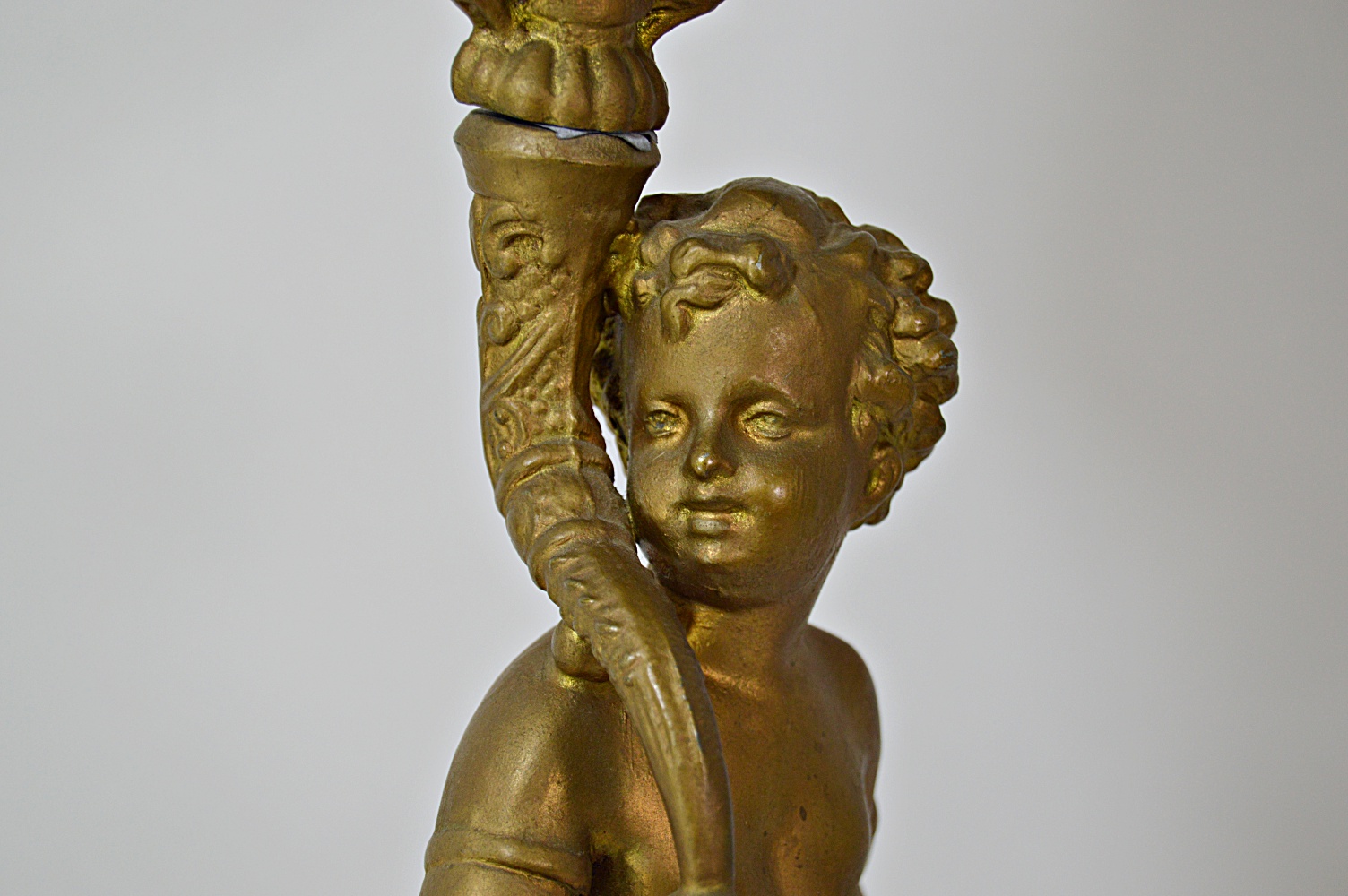 Late 19th Century Rococo Style Ormolu Figural Mantle Clock