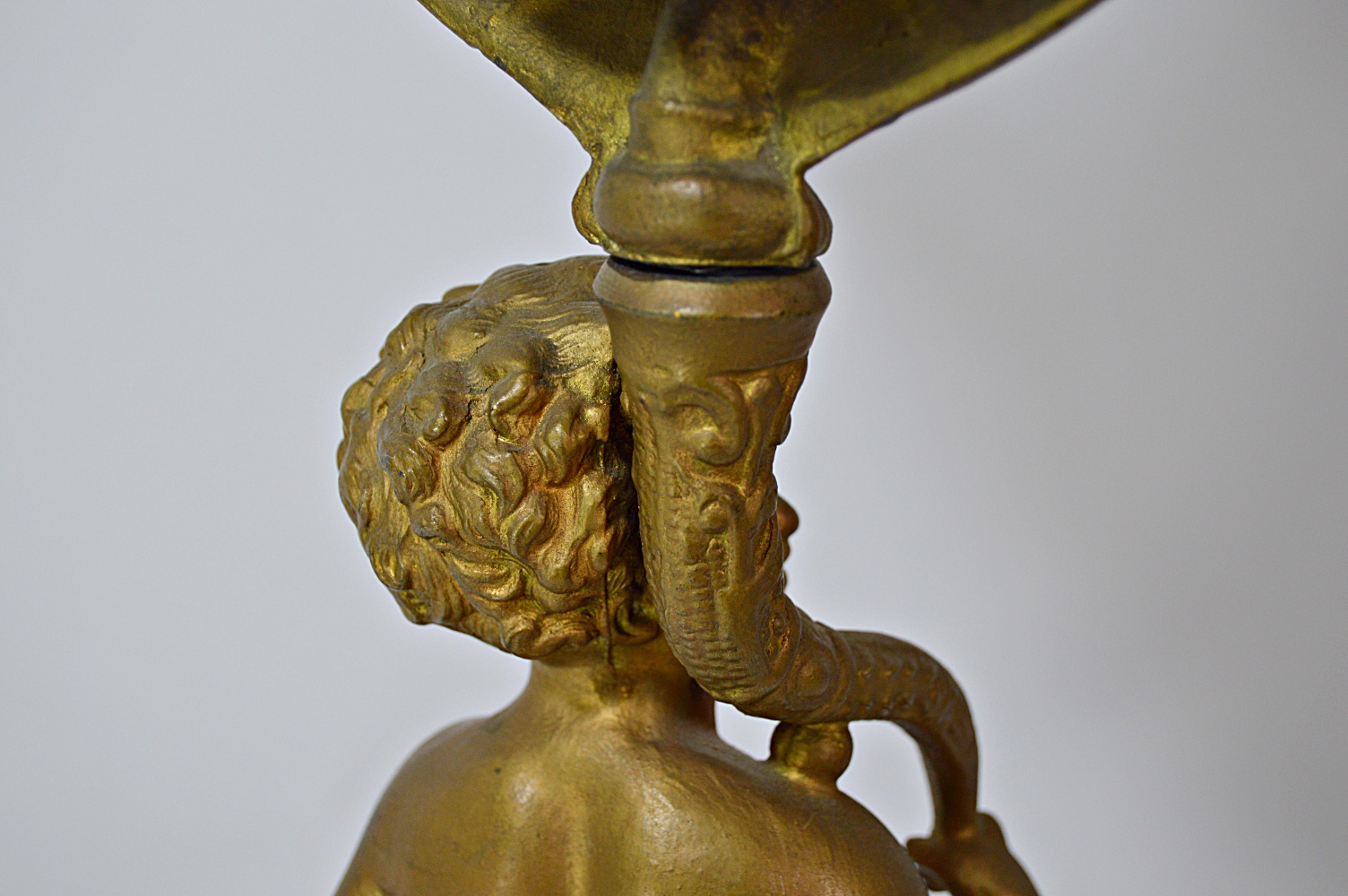 Late 19th Century Rococo Style Ormolu Figural Mantle Clock