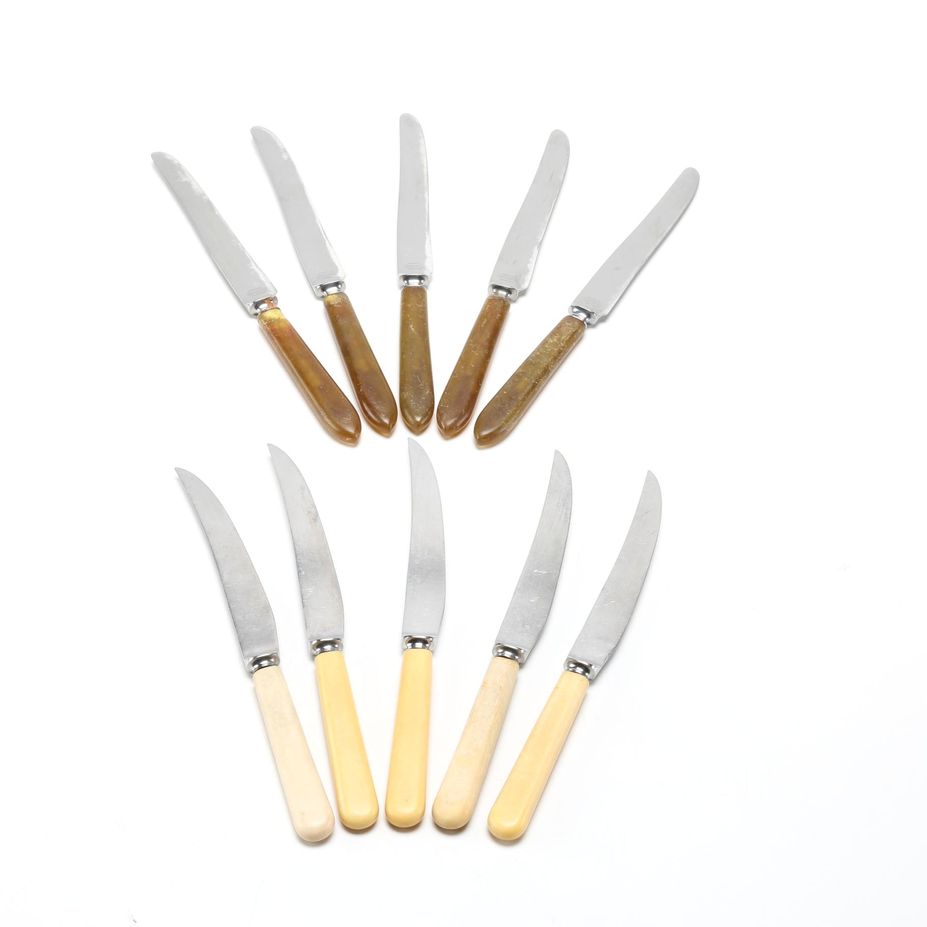 Universal Knife Company and Turton & Co. Celluloid Handled Knives