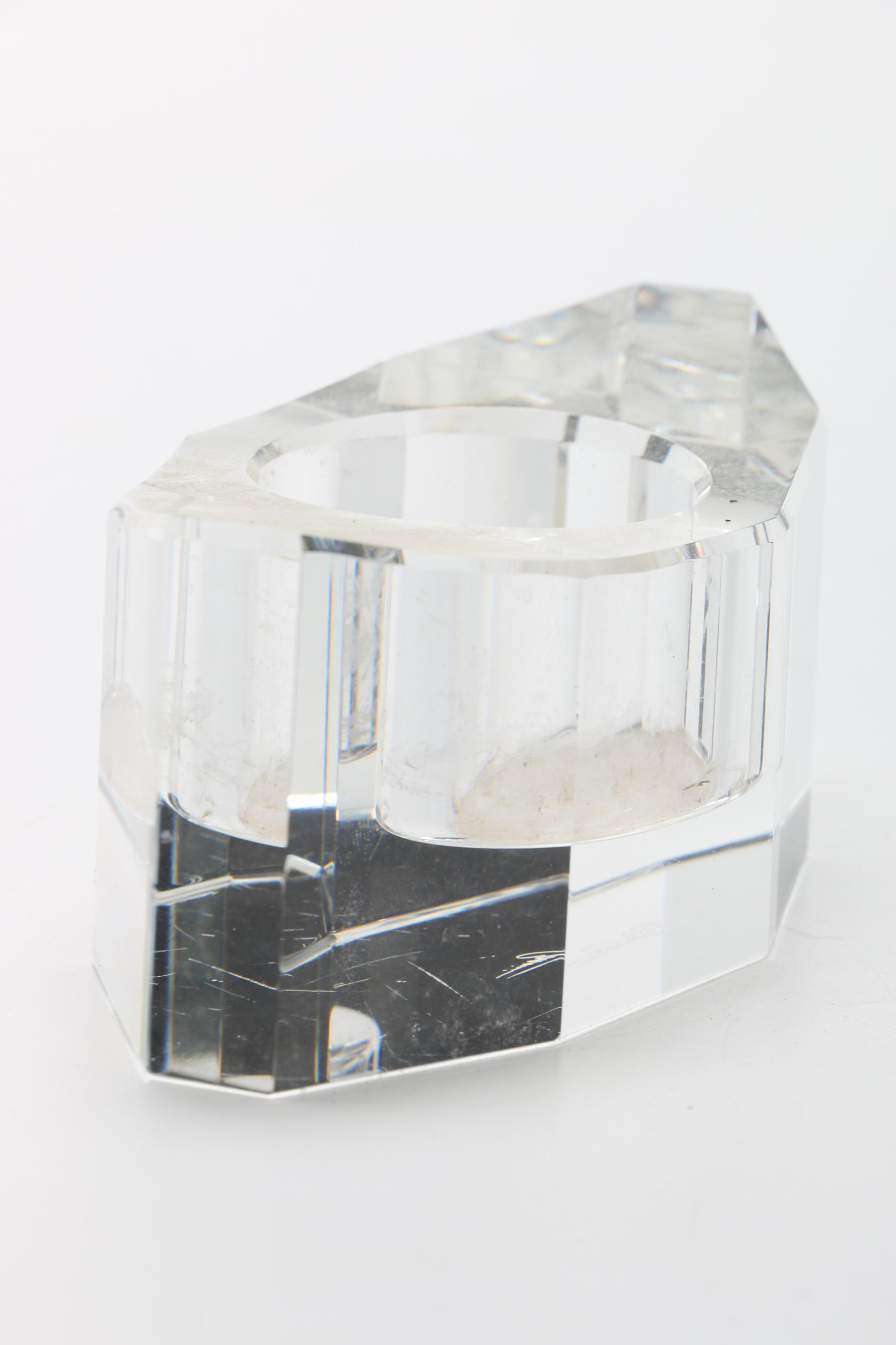 Oleg Cassini "Boat" Crystal Candle Holder