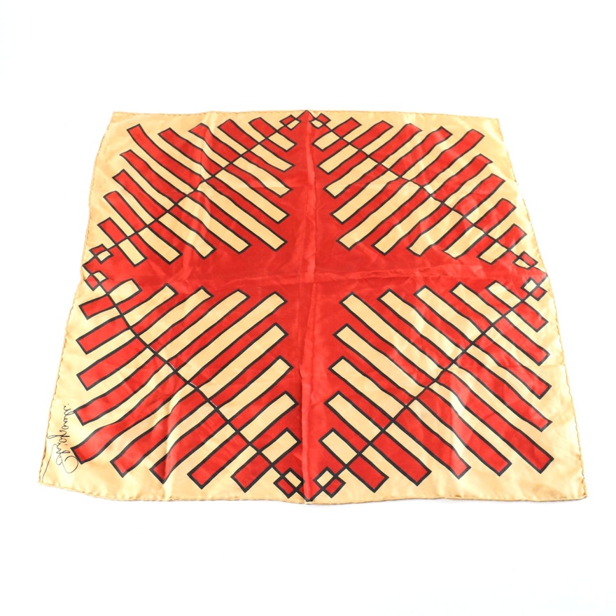 Schiaparelli Red and Gold Scarf