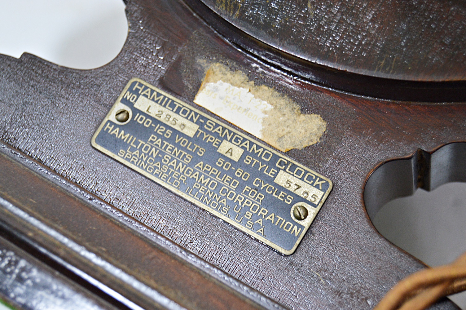 Two Vintage Wood Case Mantle Clocks