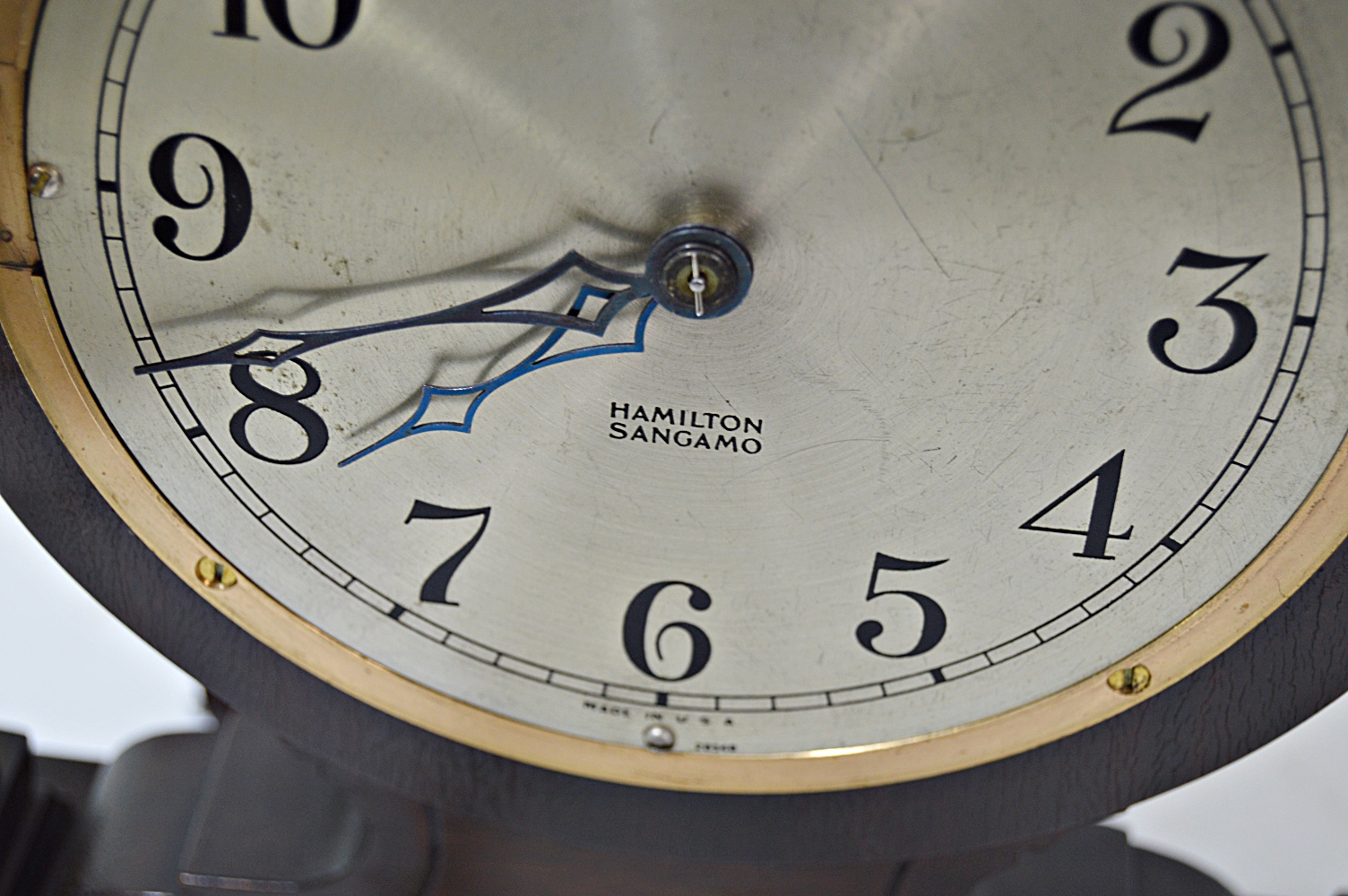 Two Vintage Wood Case Mantle Clocks