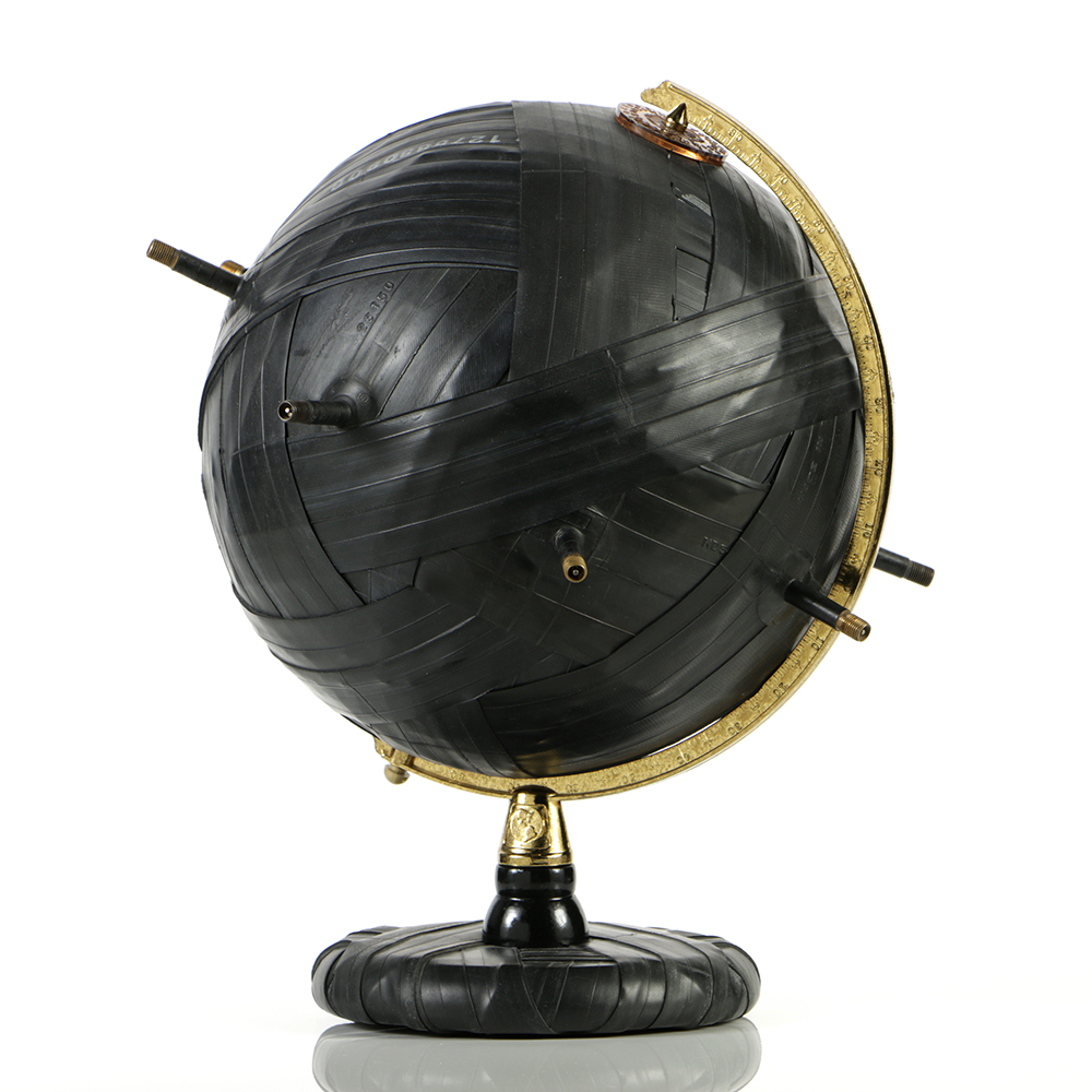 Gregor Turk Rubber Wrapped Globe "Bound Globe"