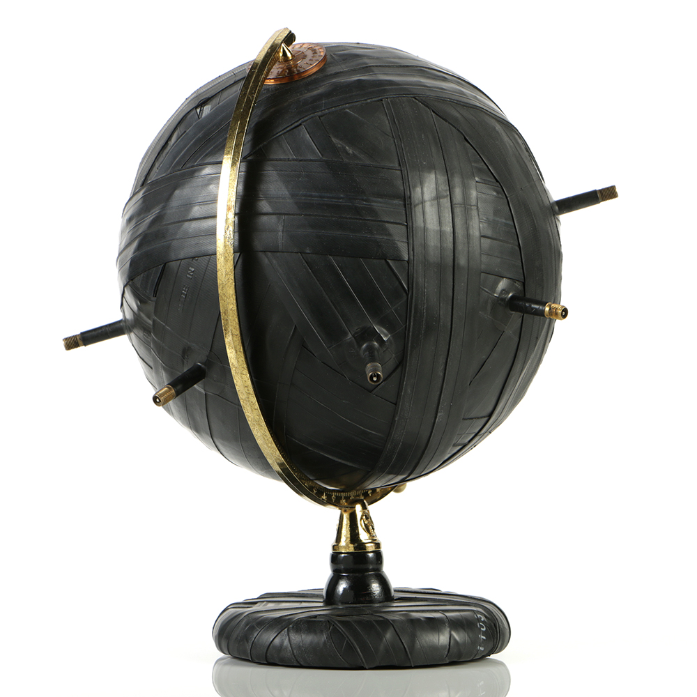 Gregor Turk Rubber Wrapped Globe "Bound Globe"