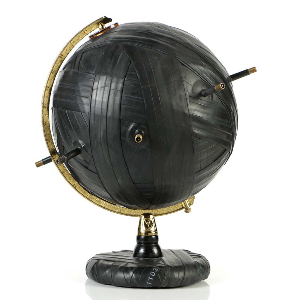 Gregor Turk Rubber Wrapped Globe "Bound Globe"