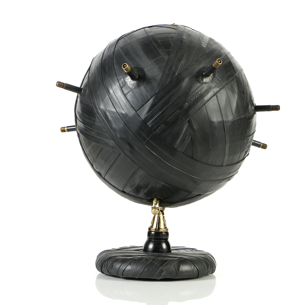 Gregor Turk Rubber Wrapped Globe "Bound Globe"