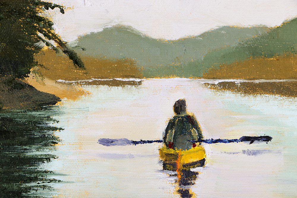 Rick Koehler Oil Painting on Canvas Board "One with Nature"