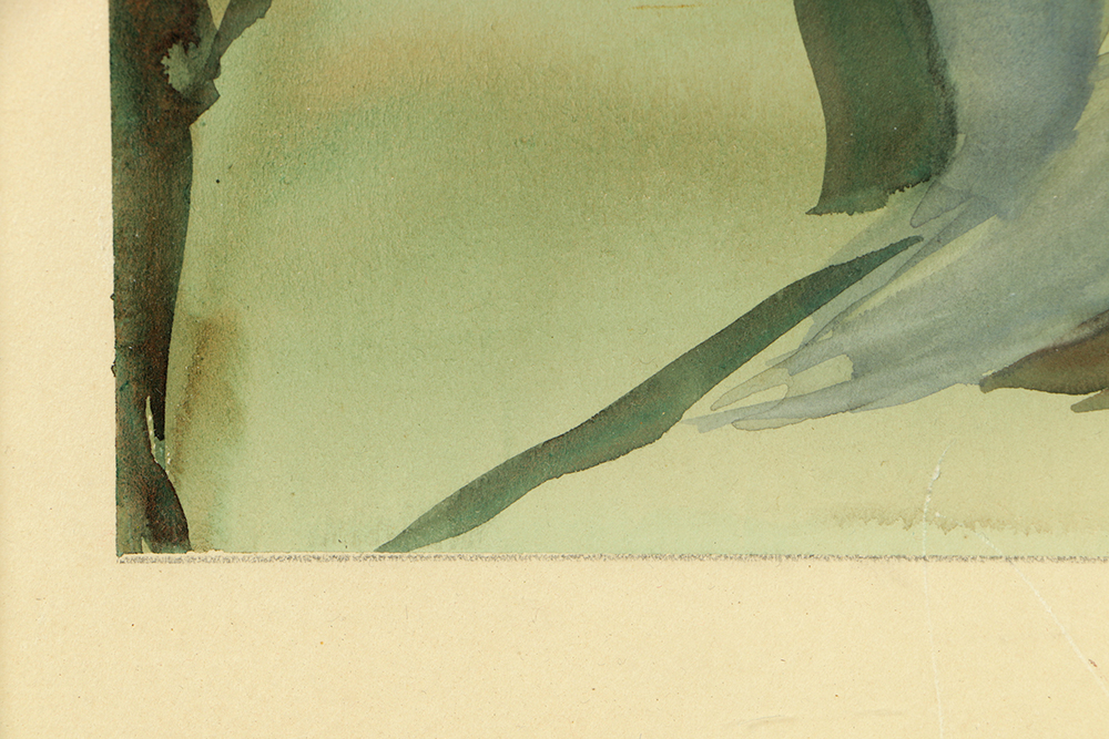 Pia Messina Watercolor on Paper "Roman Sunflowers"