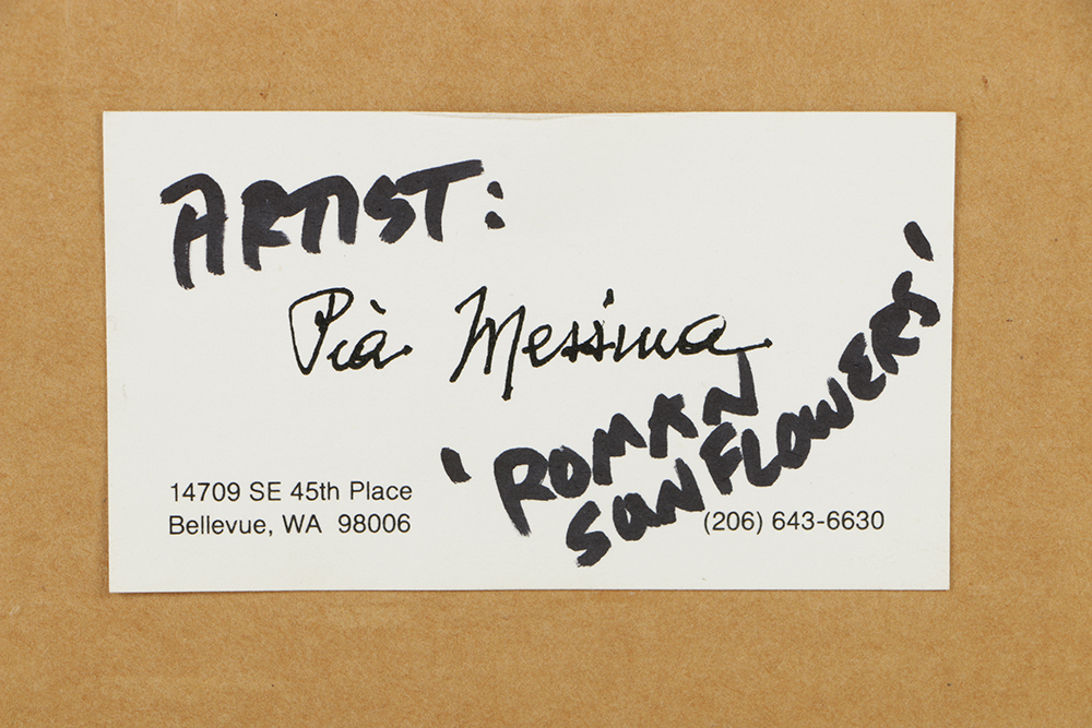 Pia Messina Watercolor on Paper "Roman Sunflowers"