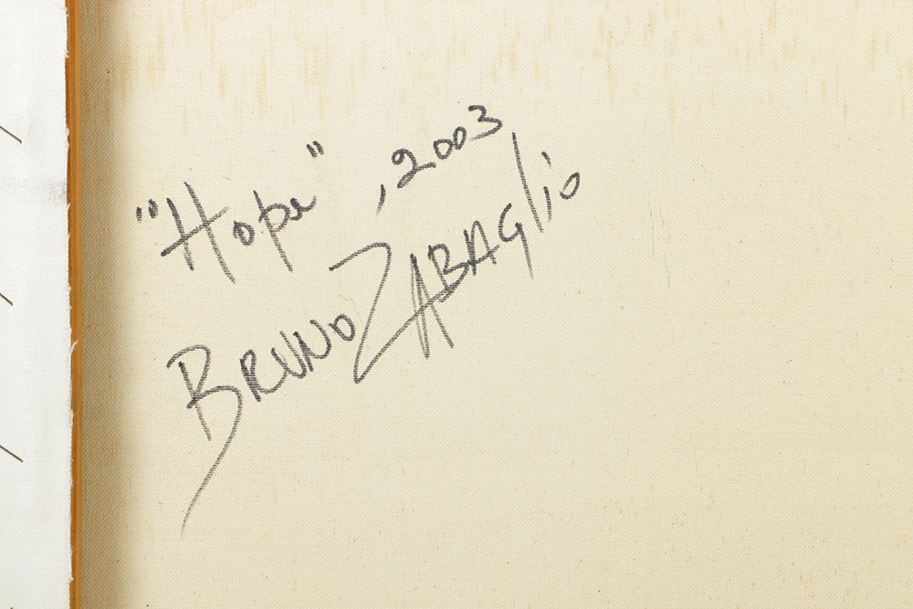 Bruno Zabaglio Oil Painting on Canvas "Hope"