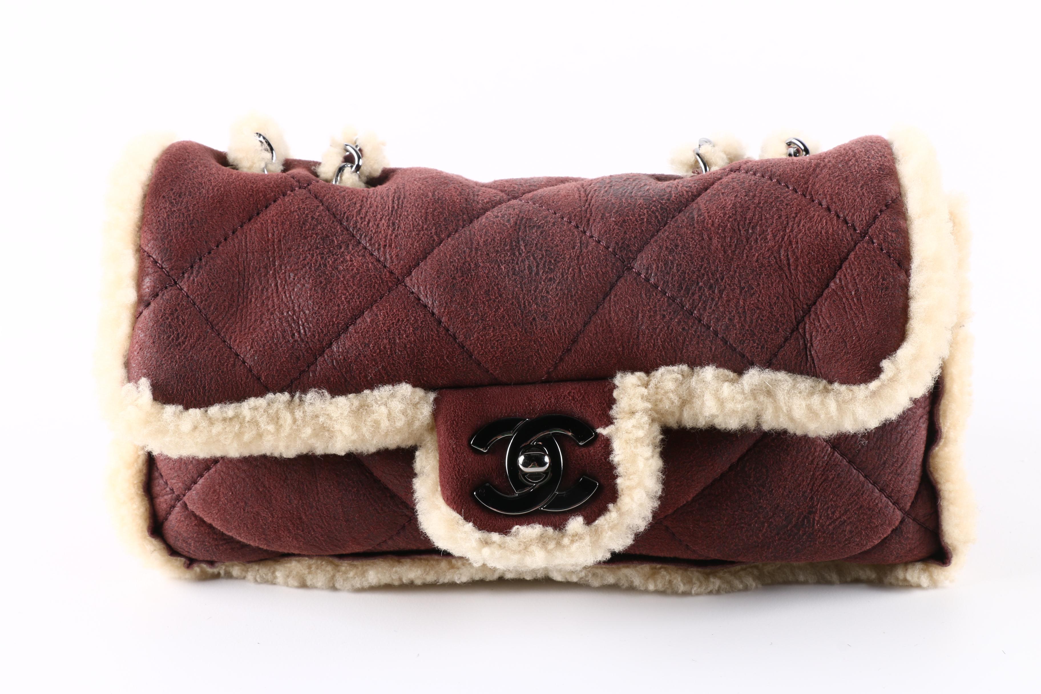Chanel Lambskin and Shearling Bag