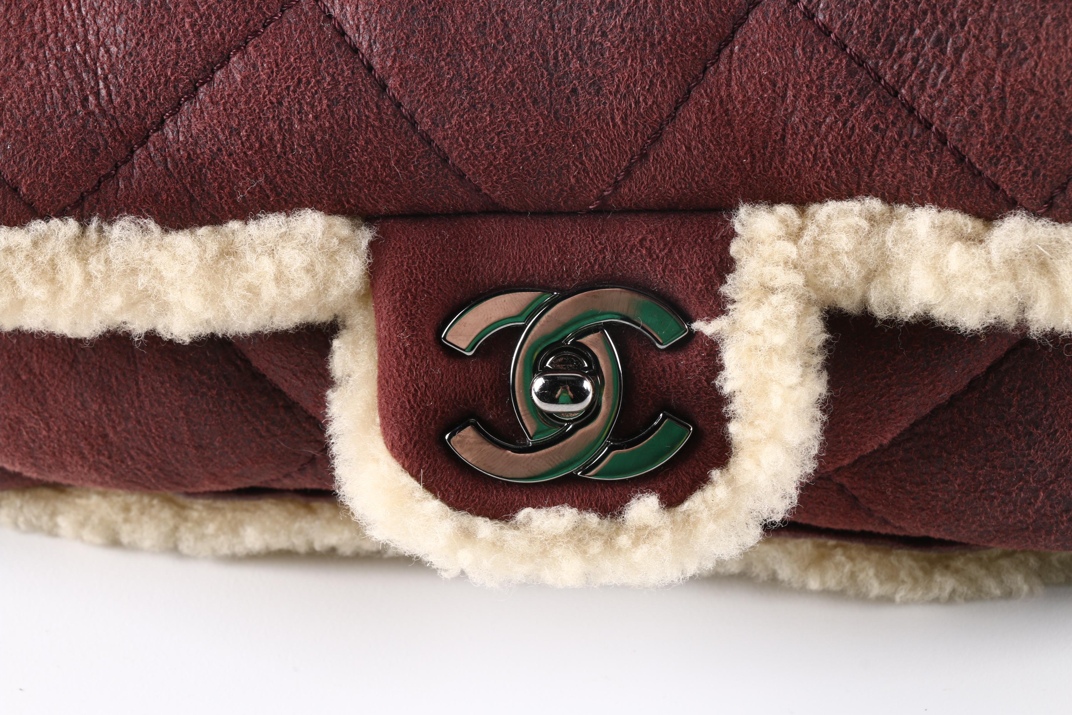 Chanel Lambskin and Shearling Bag