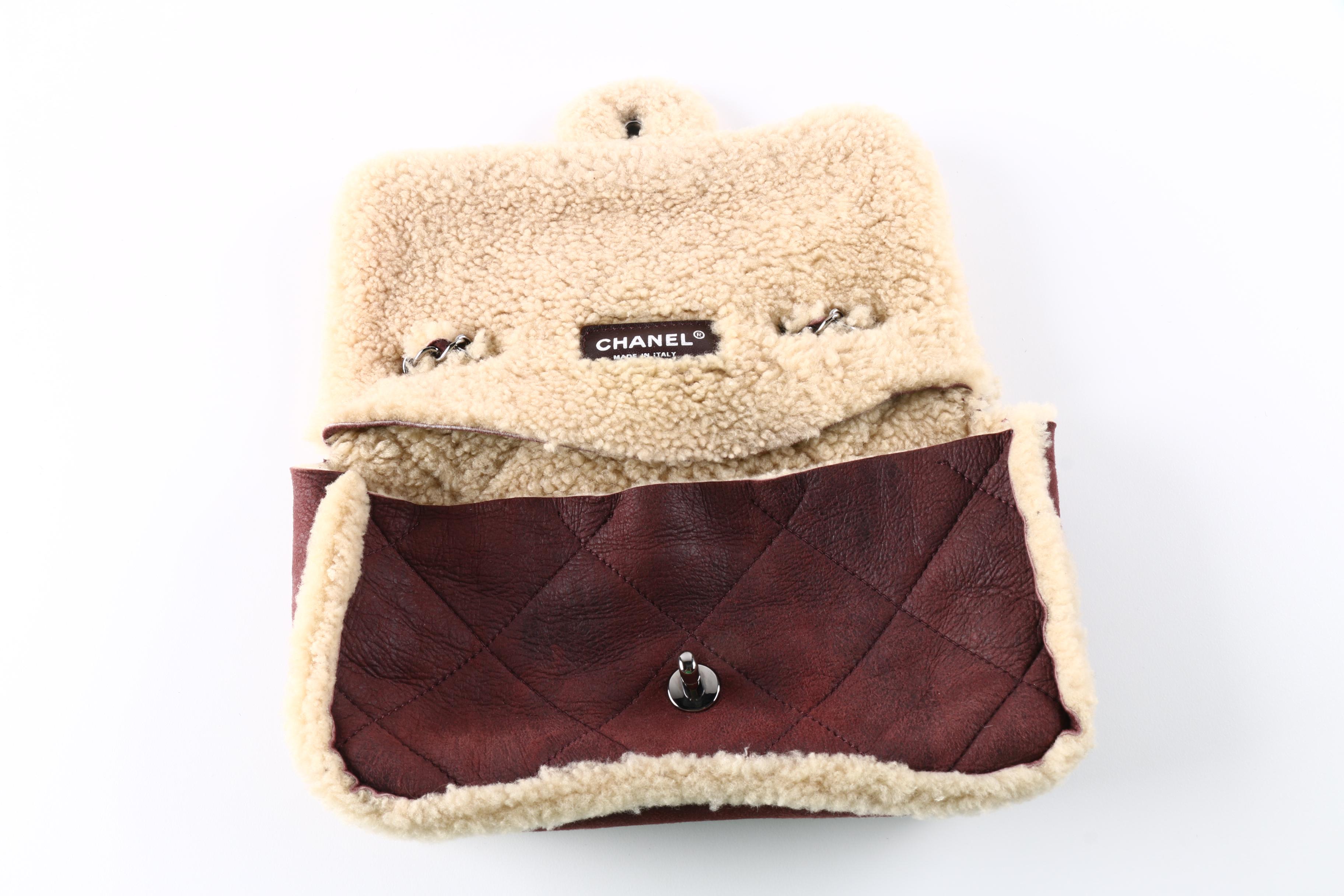 Chanel Lambskin and Shearling Bag