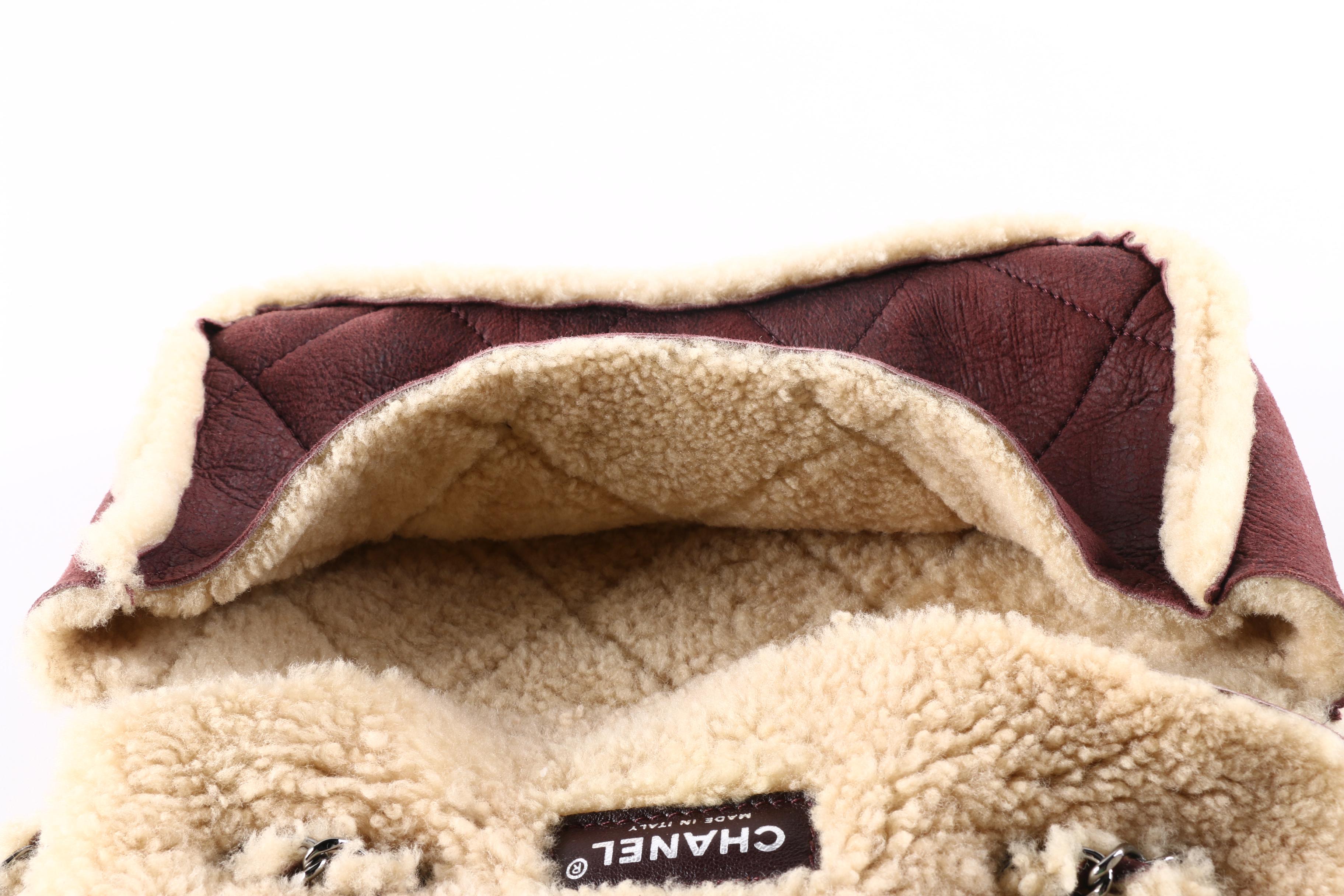 Chanel Lambskin and Shearling Bag