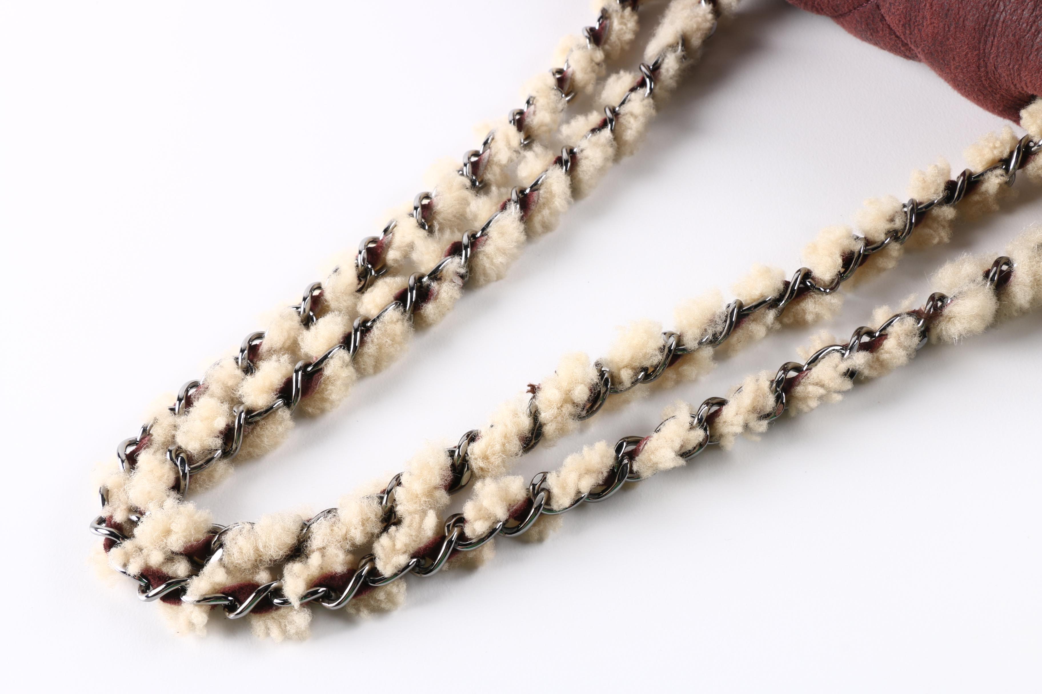 Chanel Lambskin and Shearling Bag