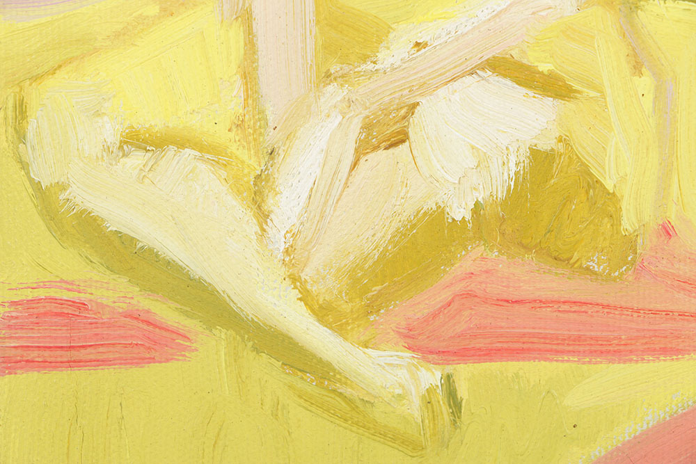 June Roth Oil Painting on Canvas "Lavender Nude"