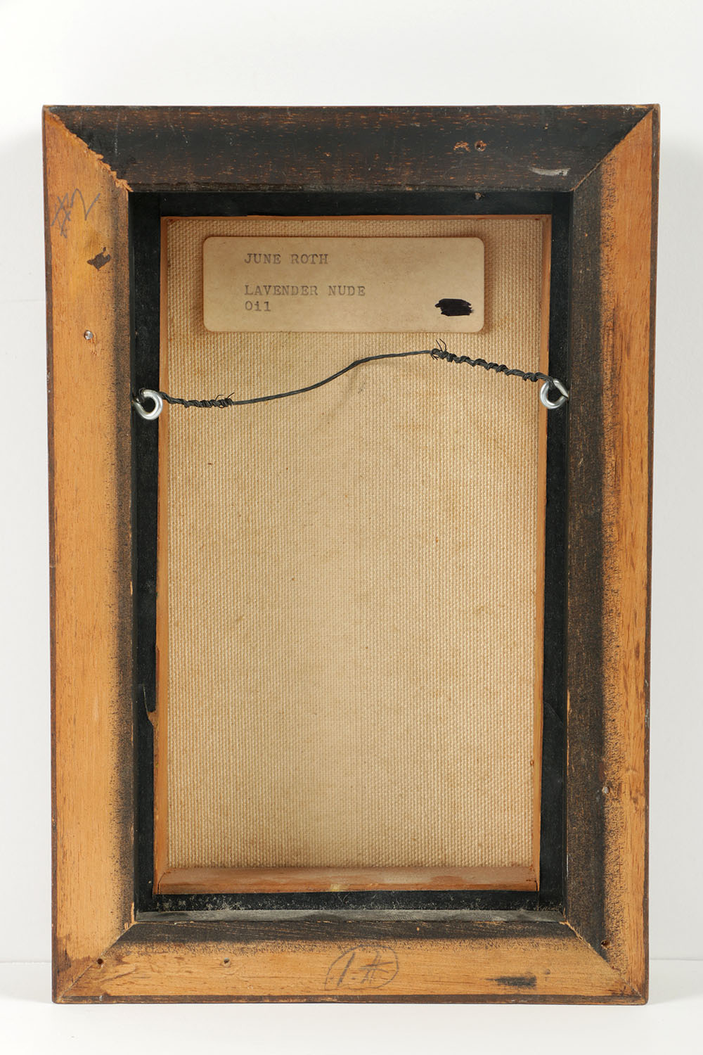 June Roth Oil Painting on Canvas "Lavender Nude"