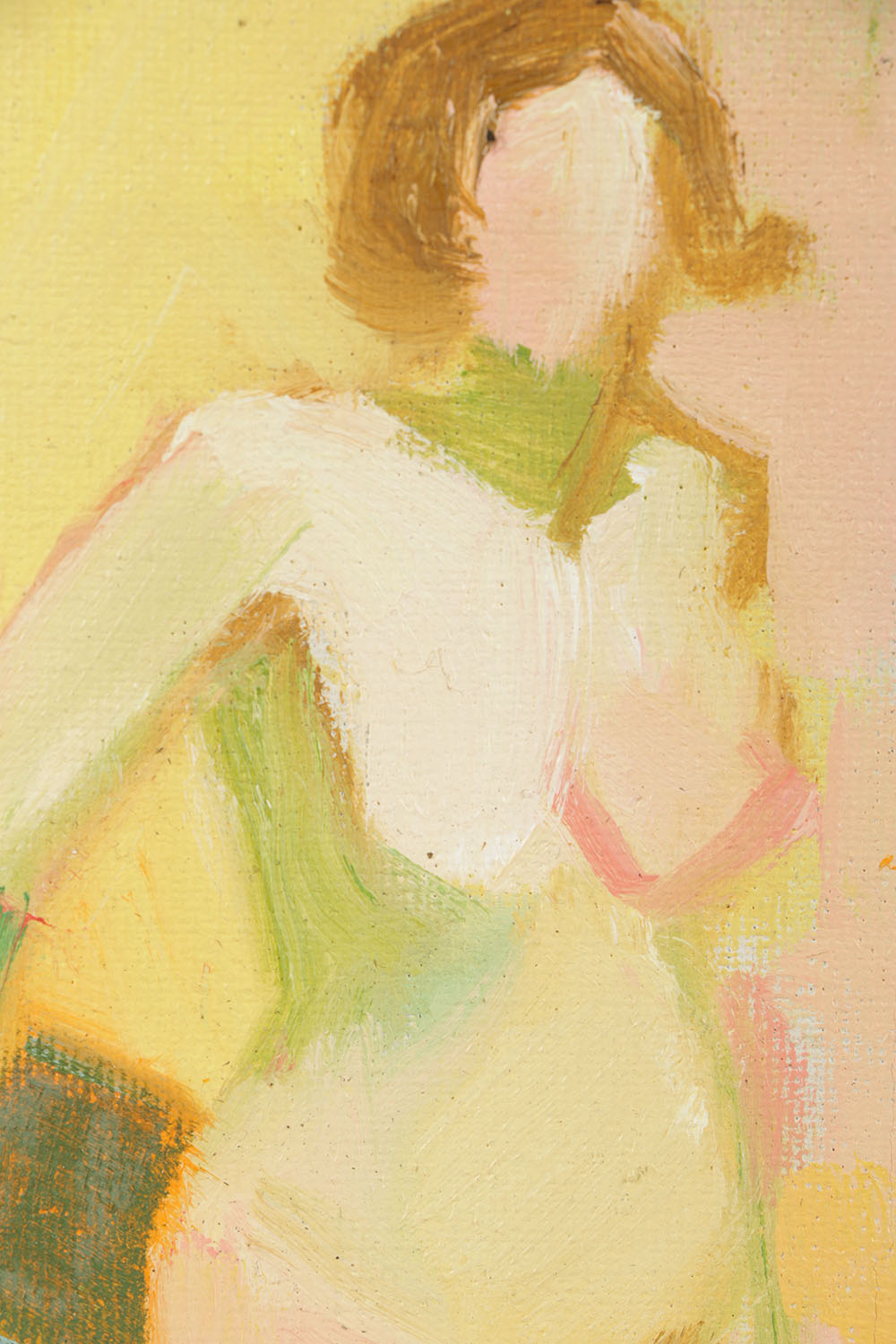 June Roth Oil Painting on Canvas Abstract Female Nude