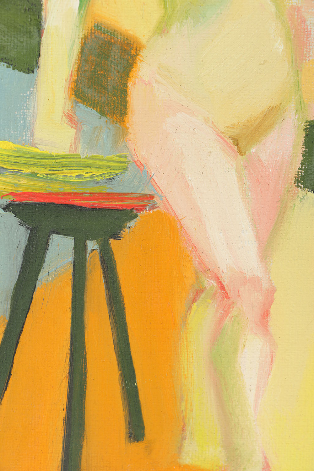 June Roth Oil Painting on Canvas Abstract Female Nude