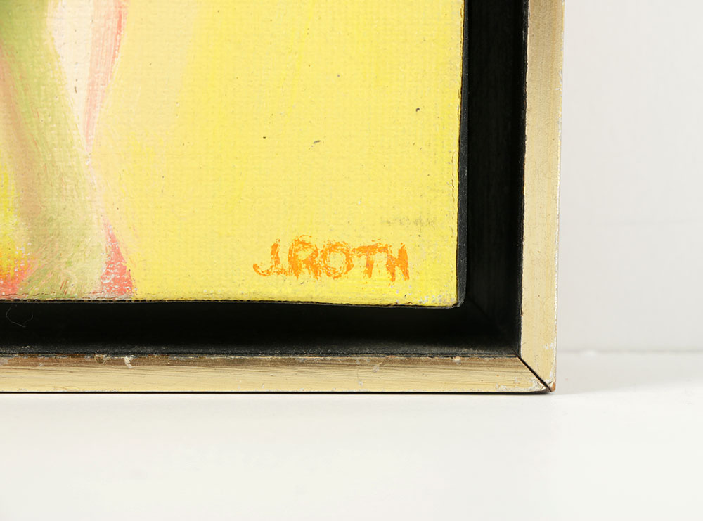 June Roth Oil Painting on Canvas Abstract Female Nude